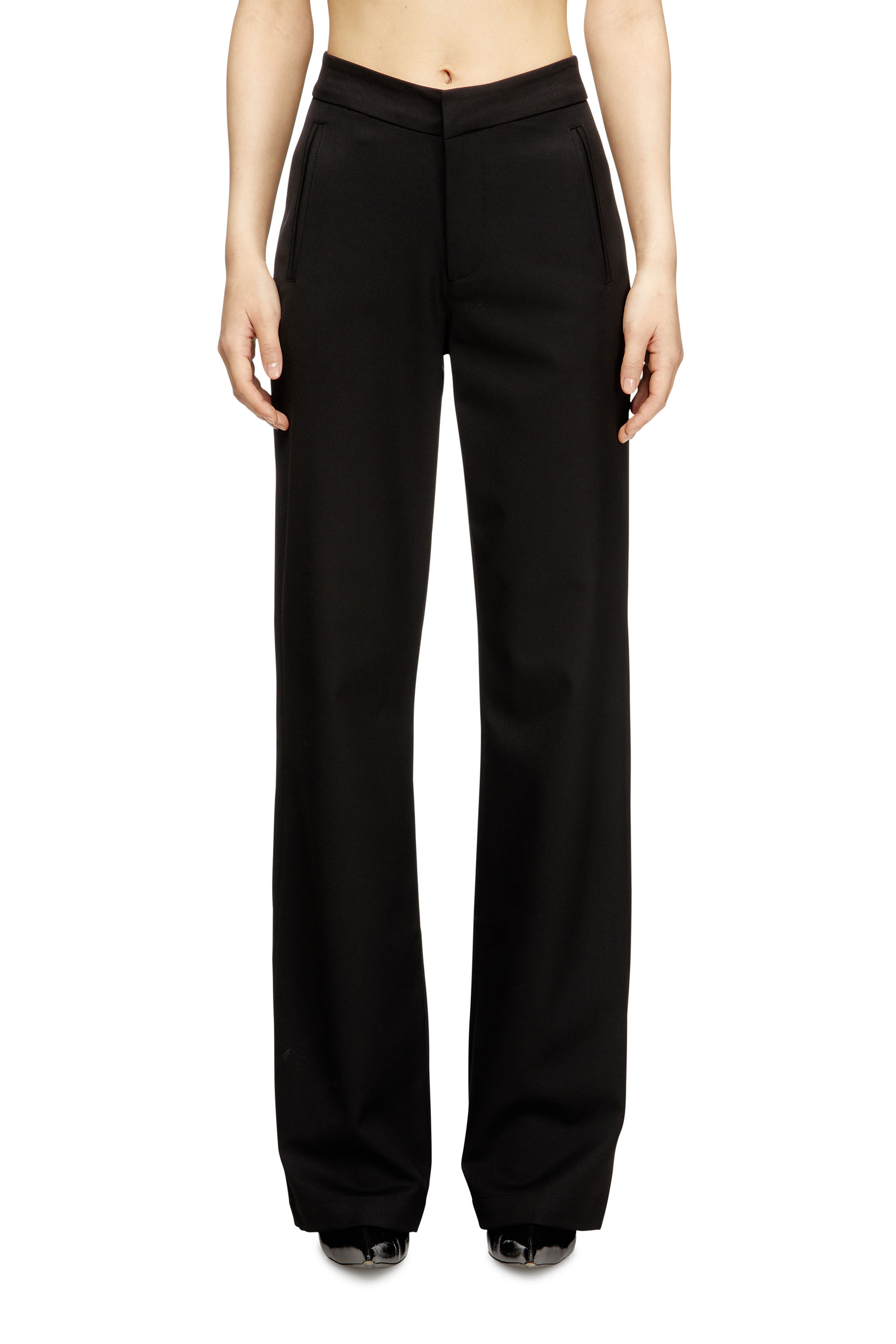 Diesel - P-ROMISE-S3, Woman's Pants in cool wool in Black - 2