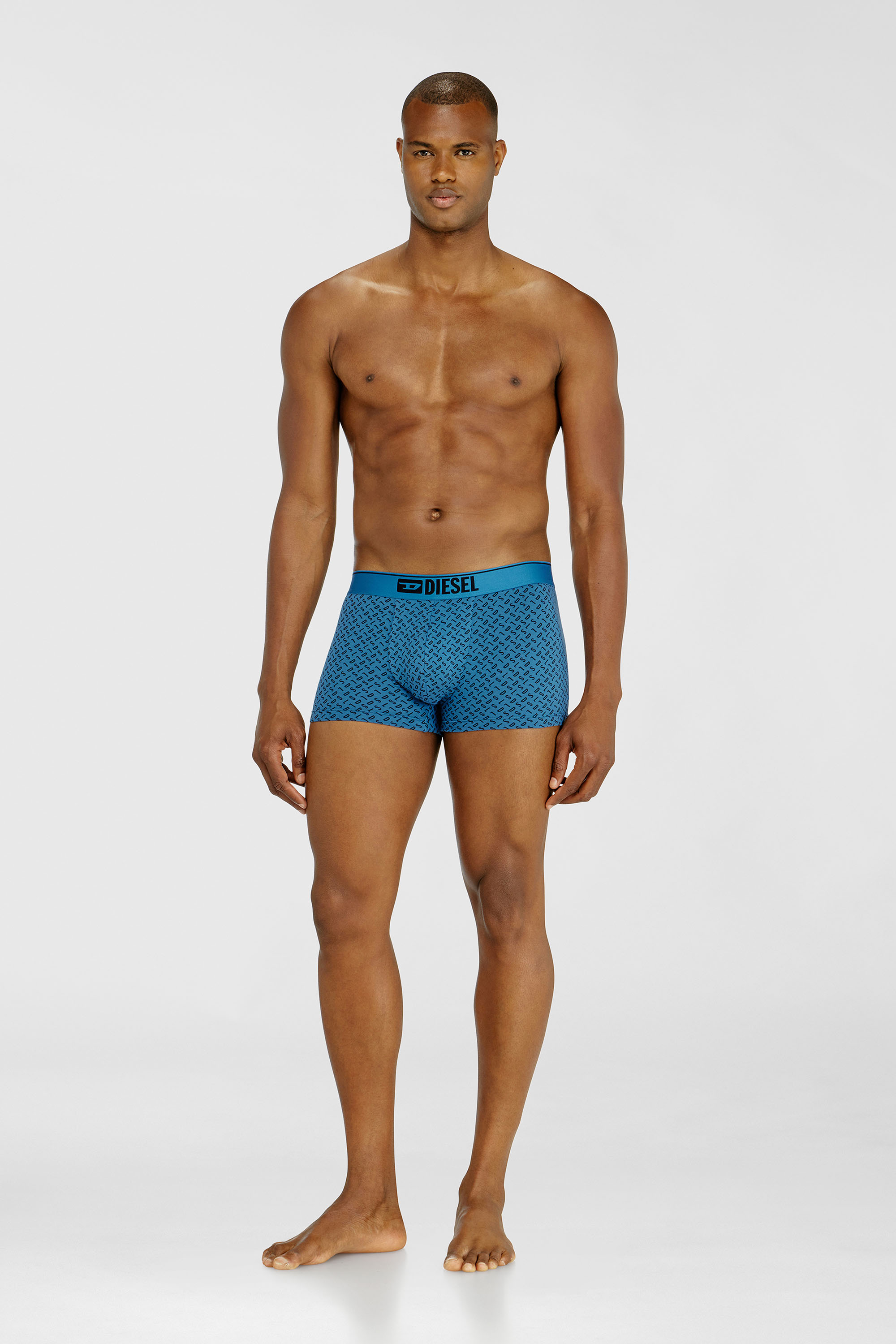 Diesel - DAMIEN-D-BOX-3PACK, Man's Three-pack of stretch cotton trunks with monogram in Blue - 2
