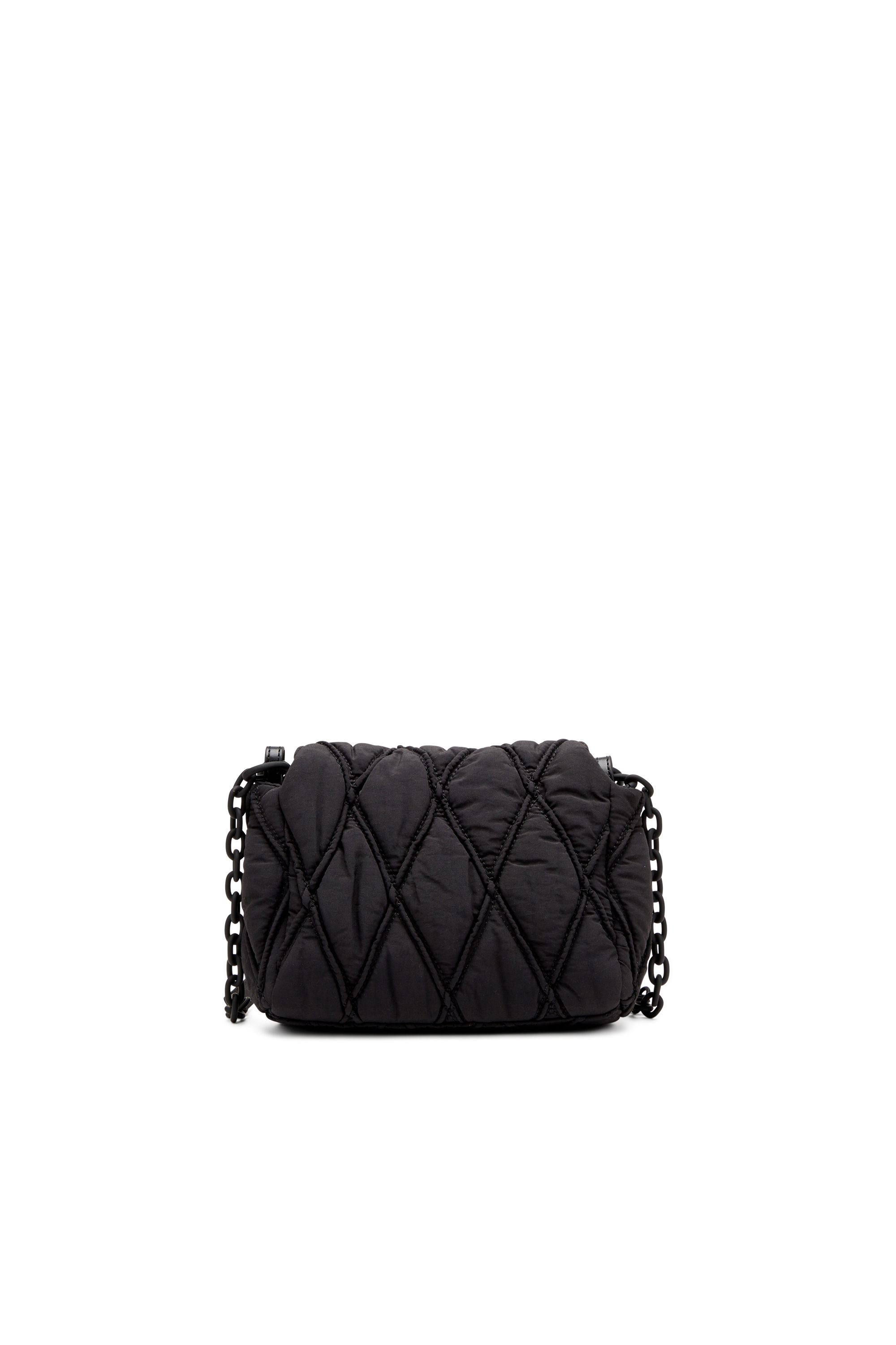 Diesel - CHARM-D SHOULDER S, Woman's Charm-D S-Small shoulder bag in quilted nylon in Black - 2