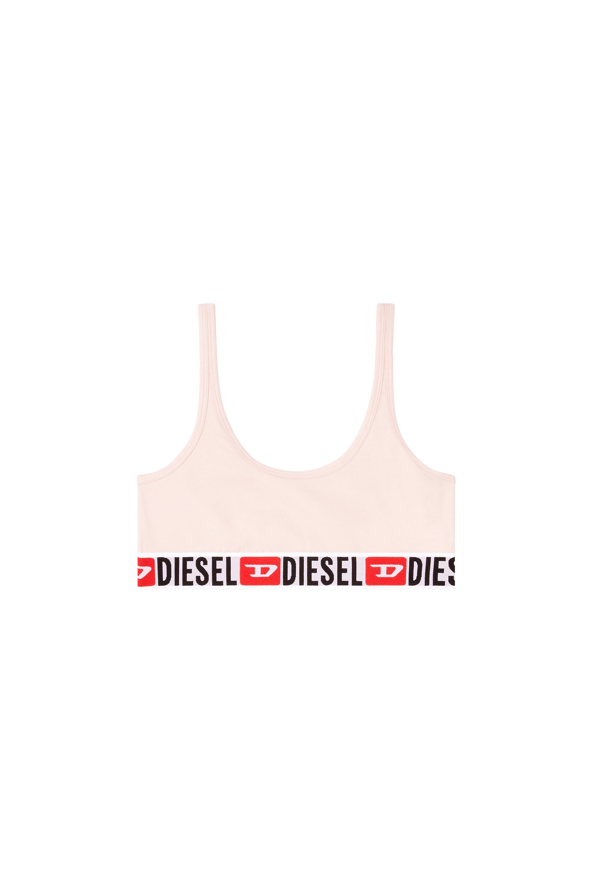 Diesel - UFSB-ORIBA, Woman's Bralette with logo band in Pink - 4