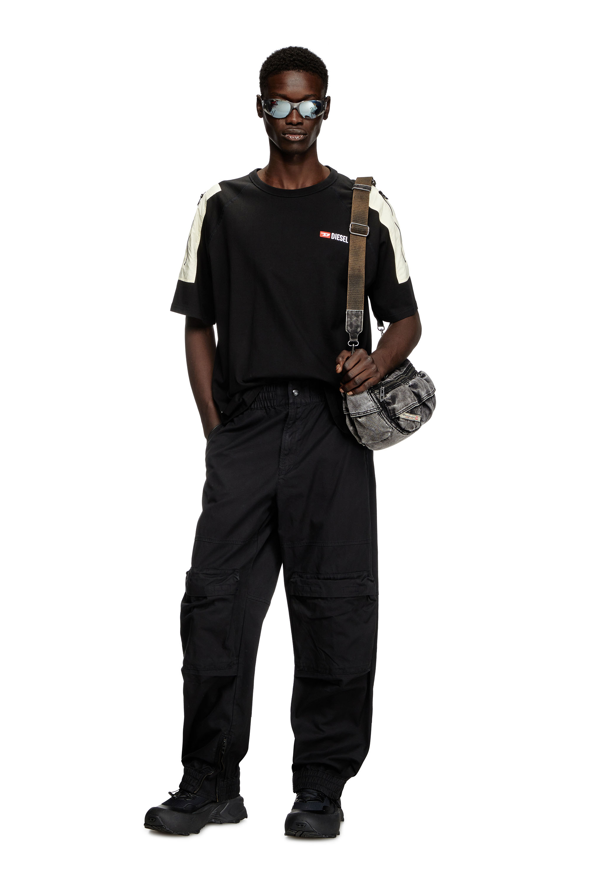 Diesel - P-BEECK, Man's Cargo pants in cotton twill in Black - 1