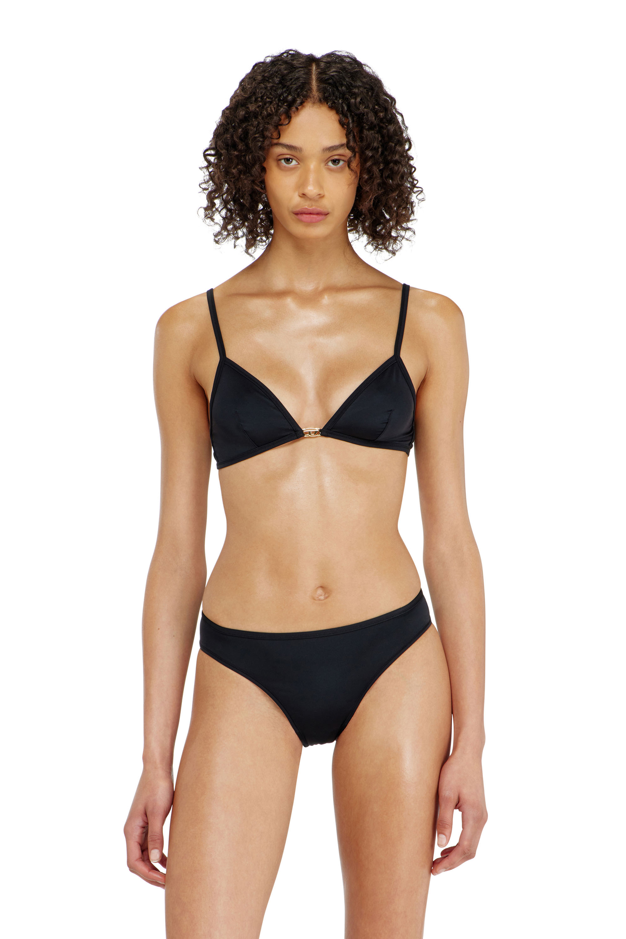 Diesel - LUNA-UTLT, Woman's Triangle bra in nylon with Oval D detail in null - 3