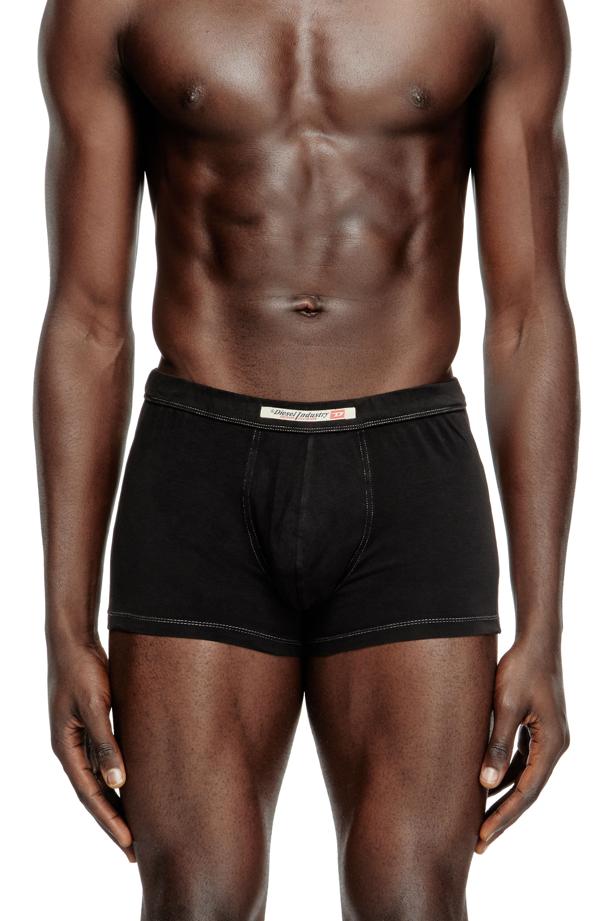 Diesel - DEVON-DNM-2PACK, Man's 2-pack boxer briefs with Diesel Industry flag in White/Black - 3