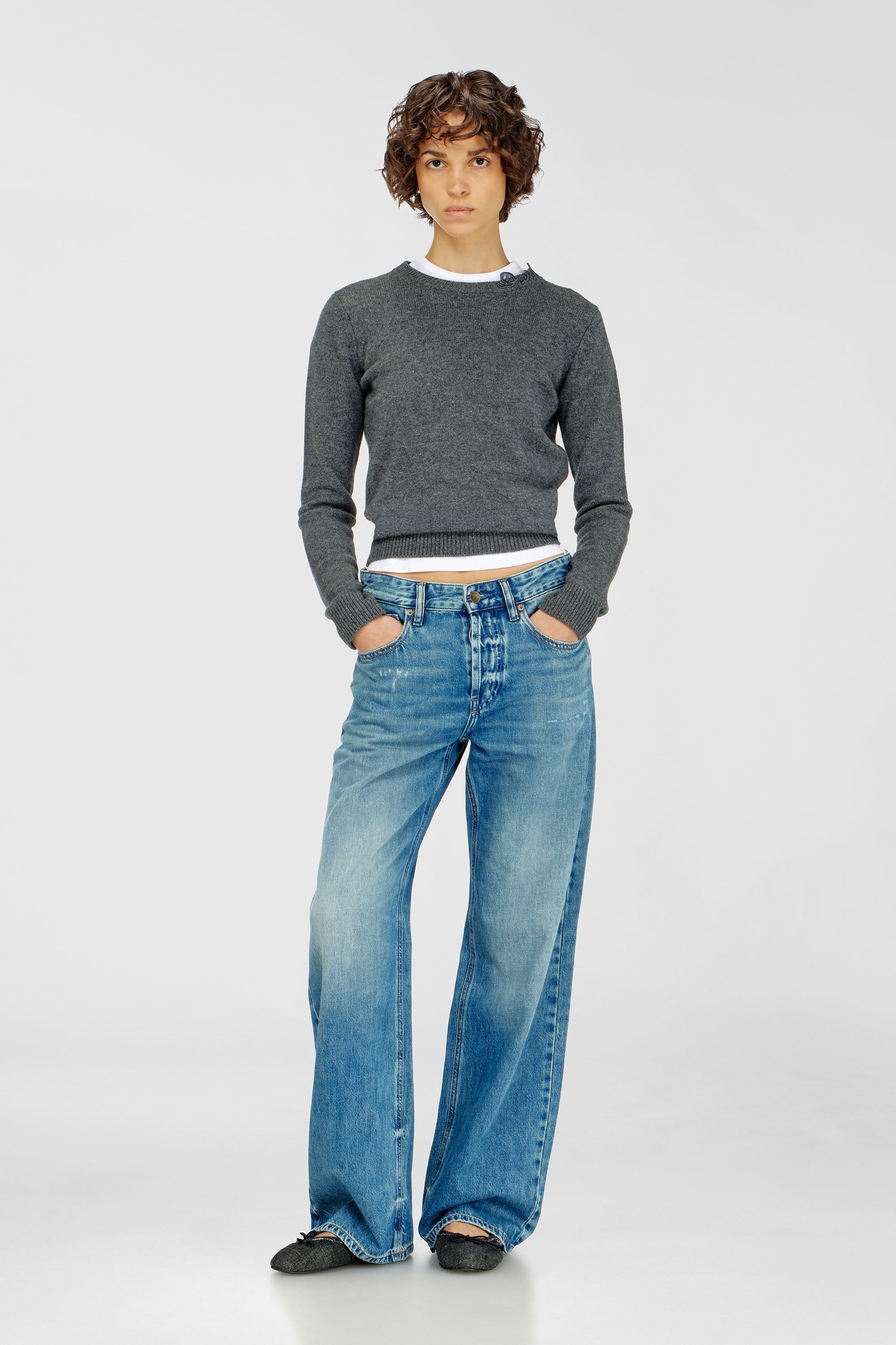 Diesel - Woman's Relaxed Jeans 1990 D-Waigee 0TJDI, Medium blue - 2