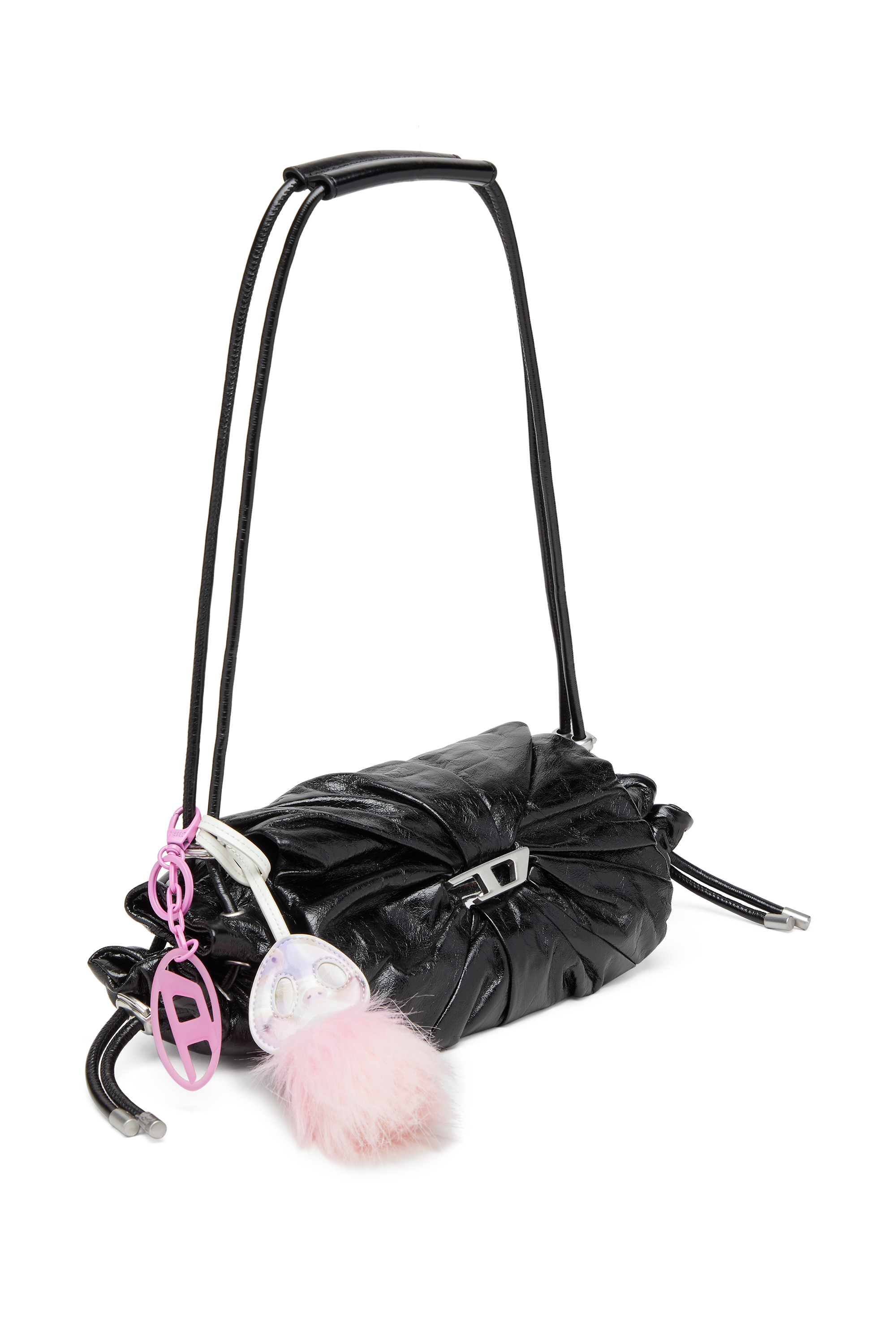 Diesel - OVAL D CHARM, Unisex's Oval D charm/key ring in metal and resin in Pink - 2
