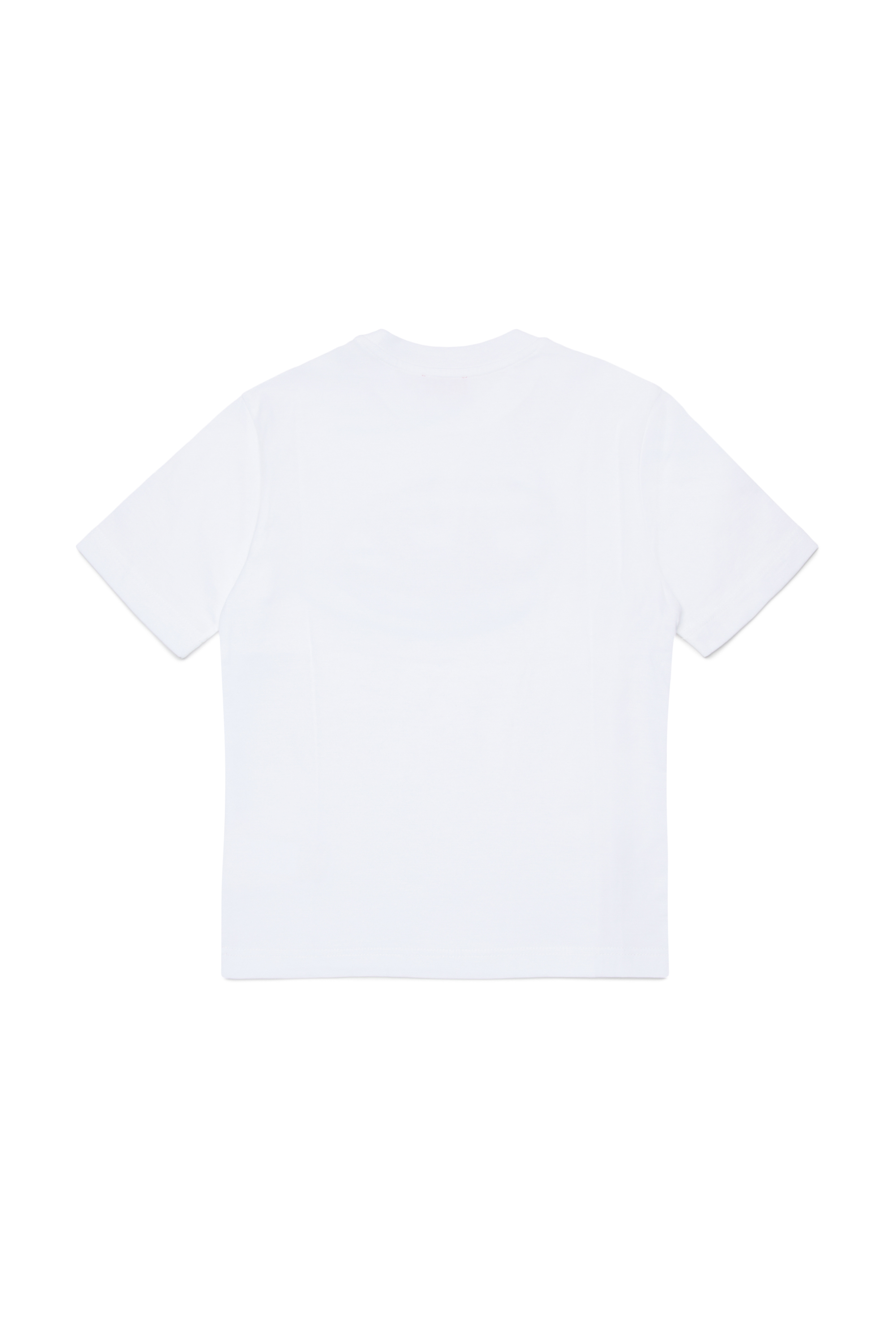 Diesel - TVALE OVER, Man's Cotton T-shirt with shadow Oval D in White - 2
