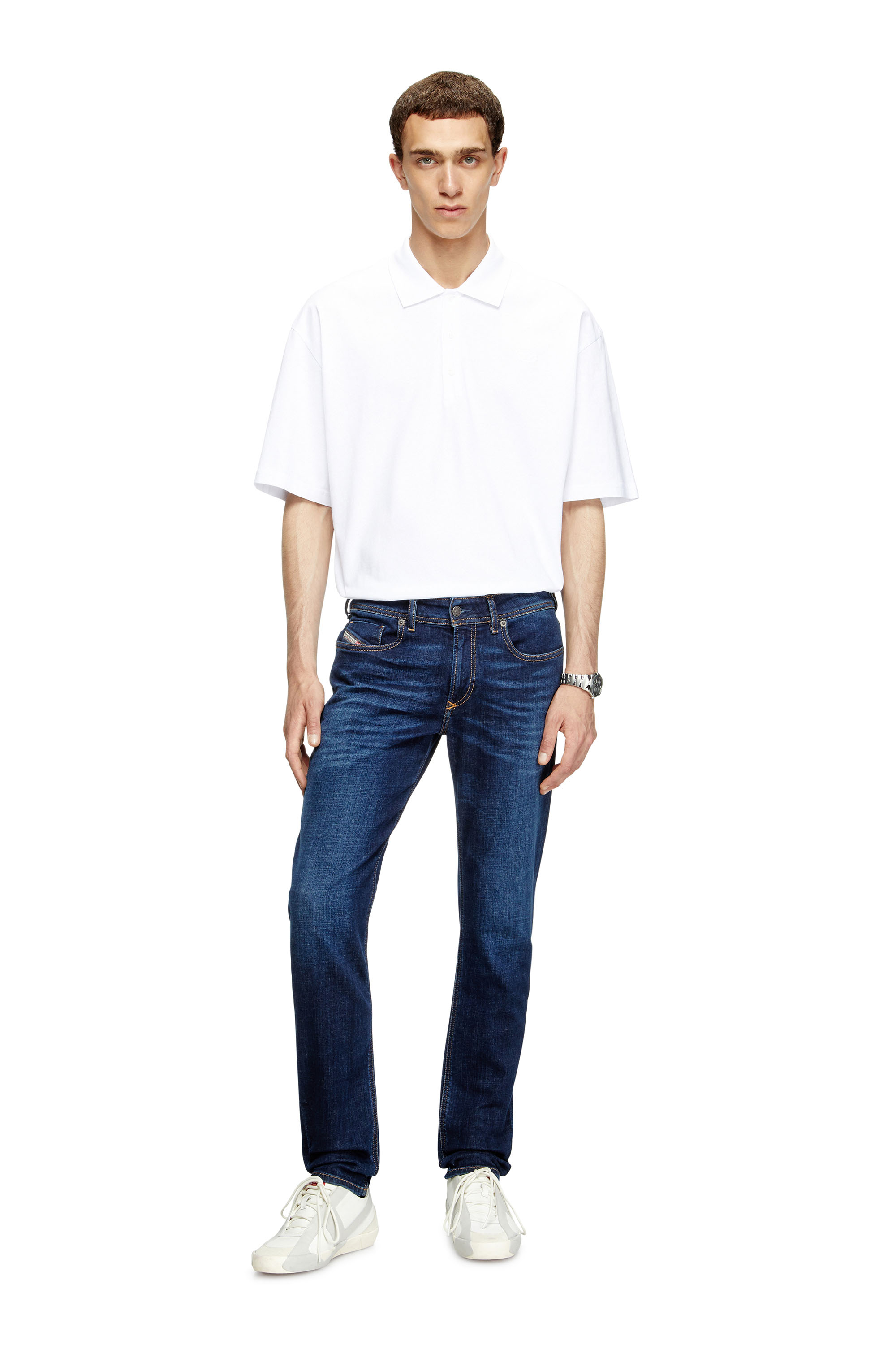 Skinny Jeans 1979 Sleenker 09J17, Dark Blue Diesel - Man's Skinny Jeans 1979 Sleenker 09J17, Dark Blue - 1