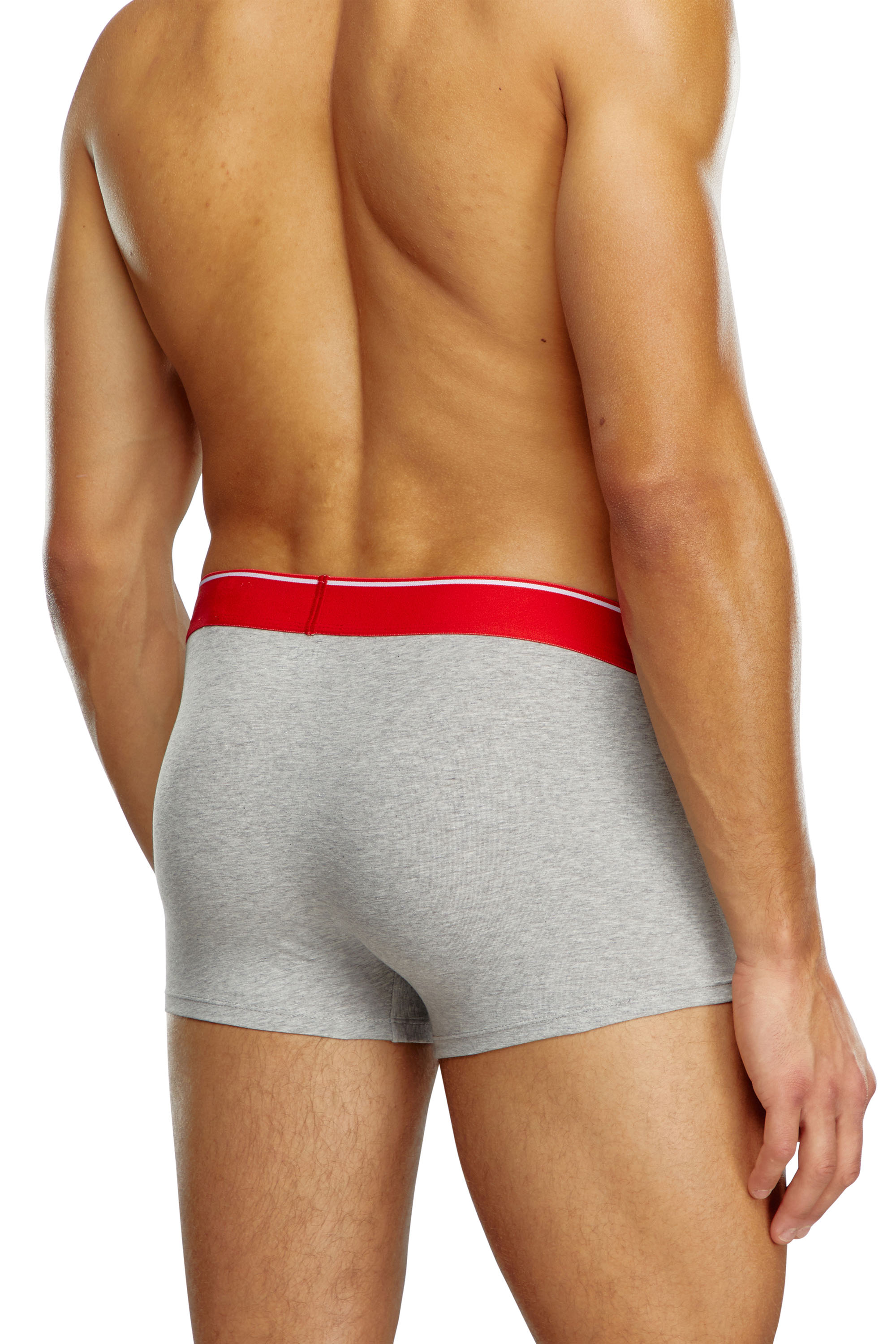 Diesel - UMBX-DAMIENTHREEPACK, Man's Three-pack of plain boxer in Red/Grey - 4