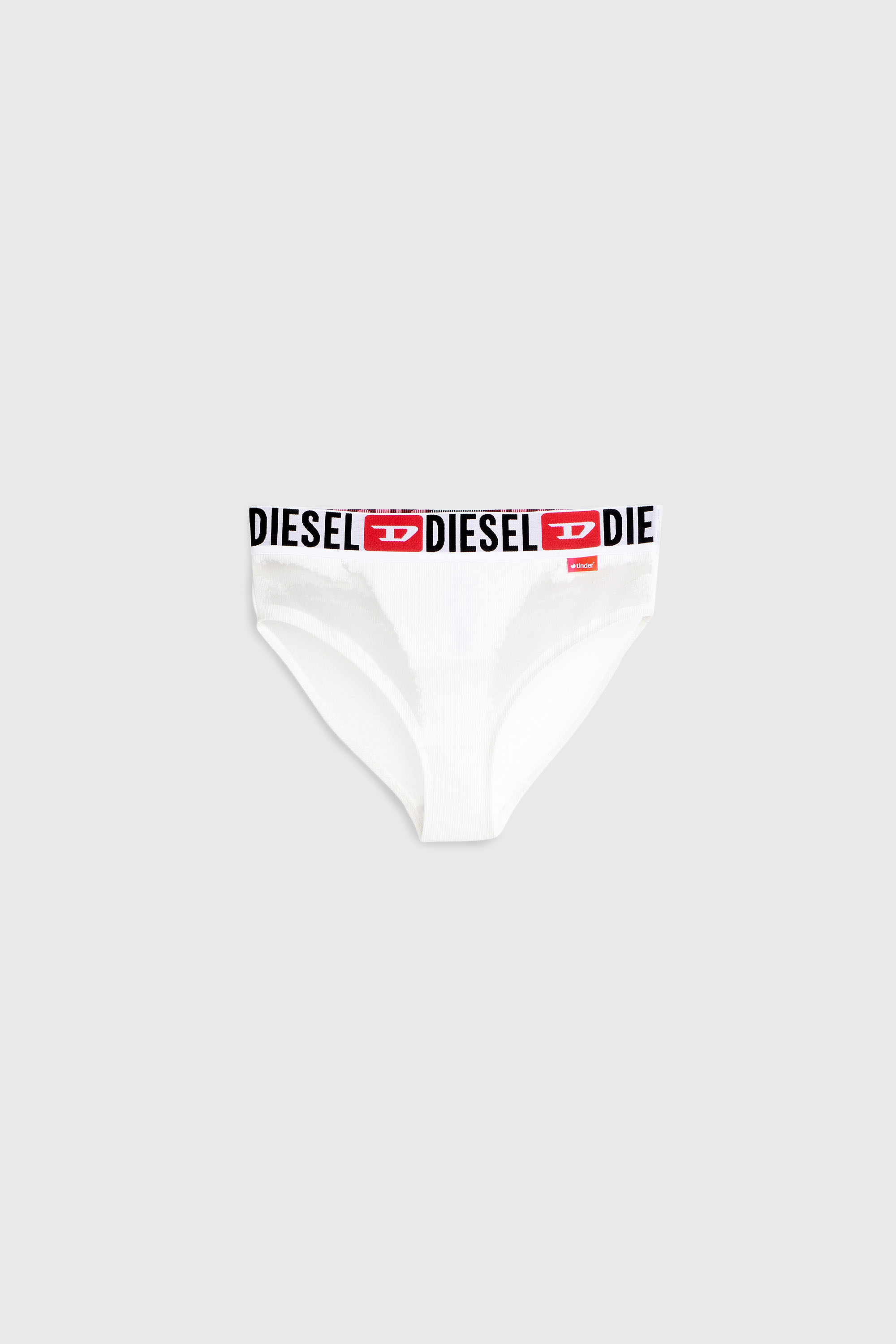 Diesel - PR-SAM-D-CORE, Woman's Briefs with sheer devor&eacute; effect in White - 2