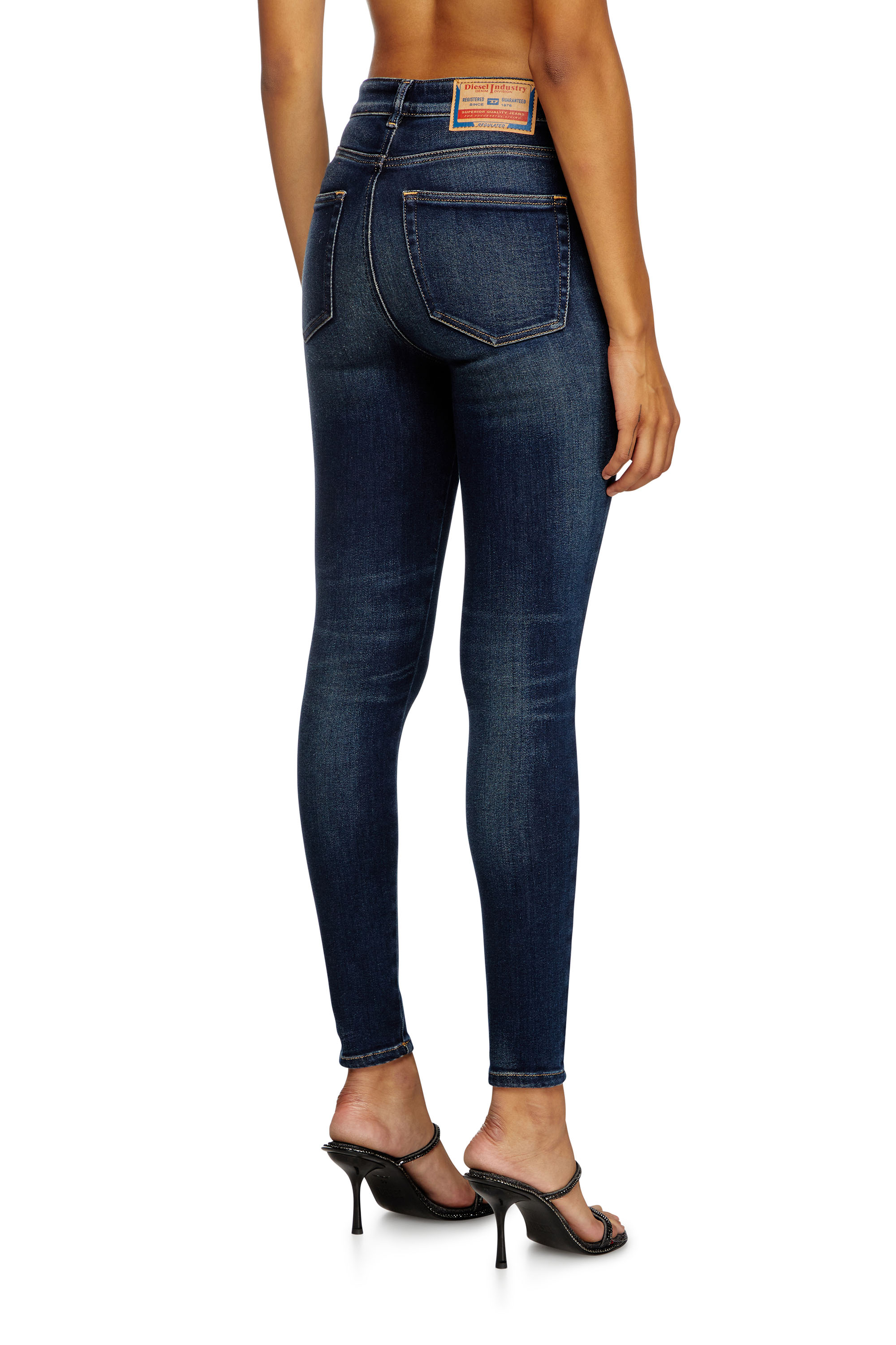 Diesel - Woman's Super skinny Jeans 1984 Slandy-High 09J11, Dark Blue - 3