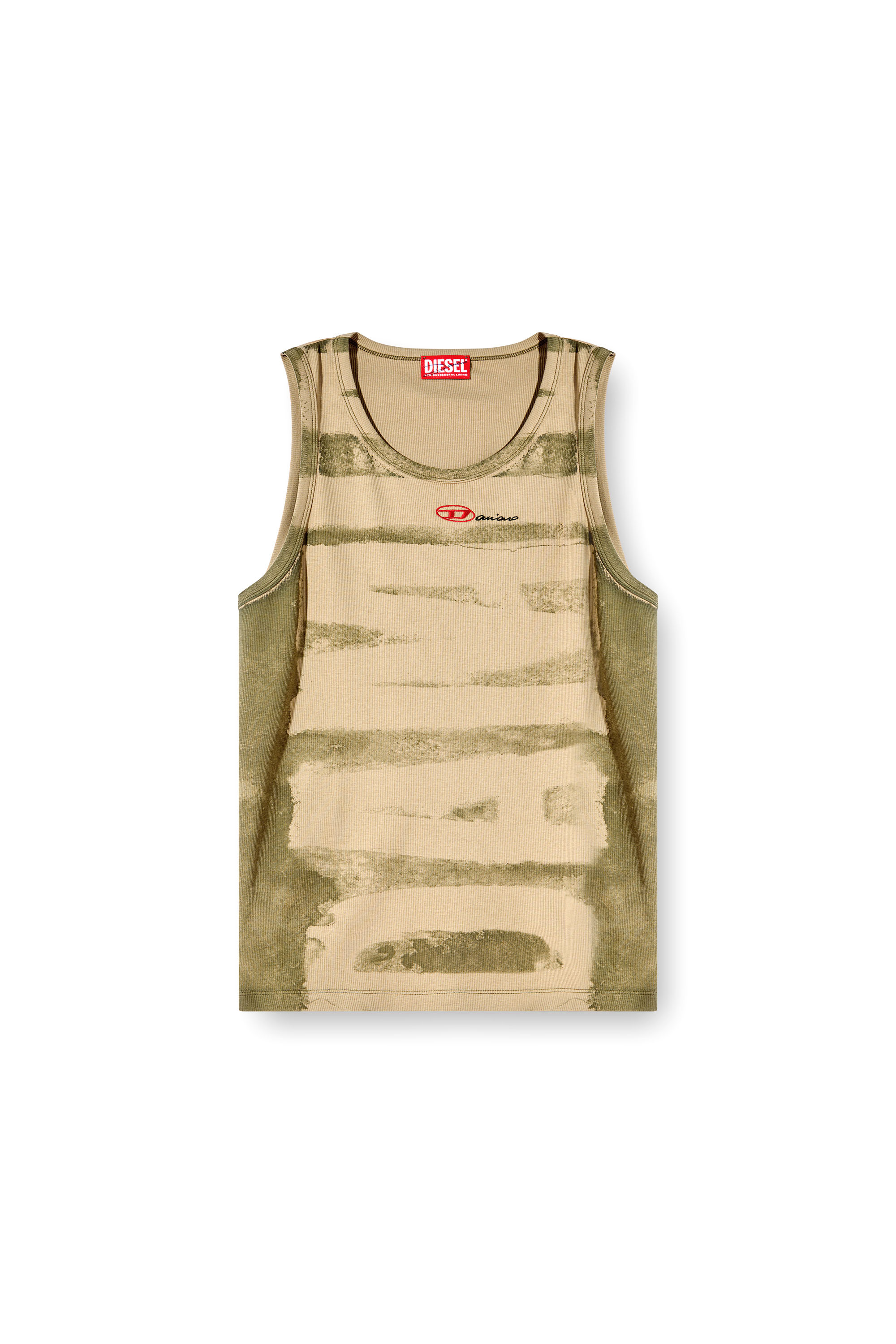 Diesel - T-LIFTY-BLEEDING-DD, Unisex's Tank top with Damiano print in Green - 7