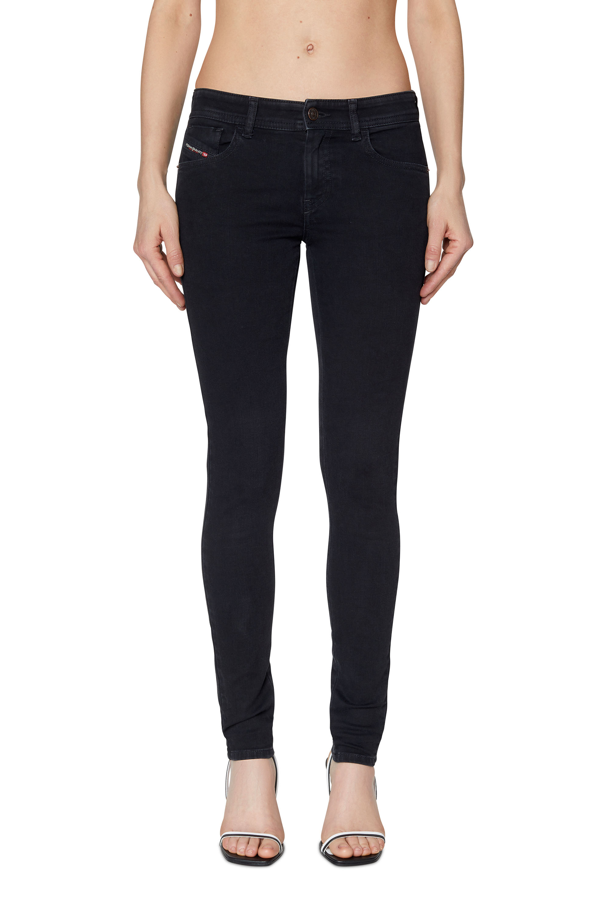 Diesel - Super skinny Jeans 2018 Slandy-Low Z69VW, Black/Dark grey - Image 1