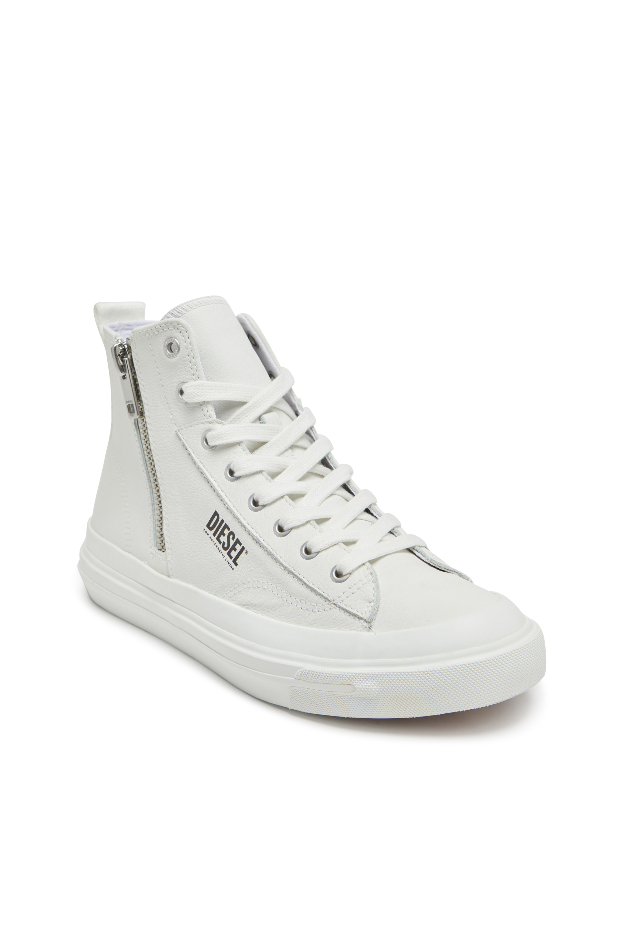 Diesel - S-ATHOS DV MID, Man's S-Athos Dv Mid - High-top sneakers with side zip in White - 7