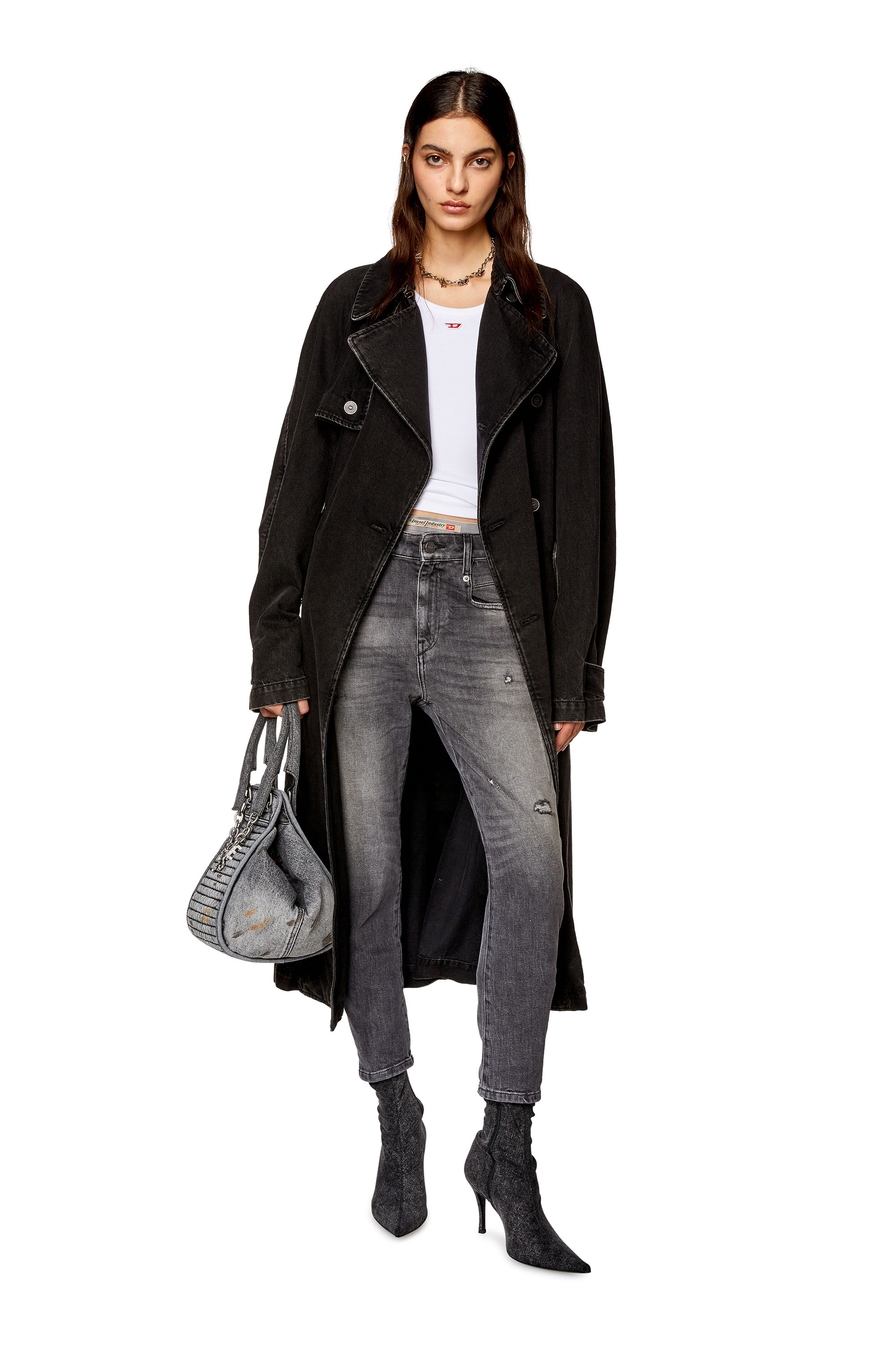 Diesel - Boyfriend Jeans Fayza 09G21, Black/Dark grey - Image 4