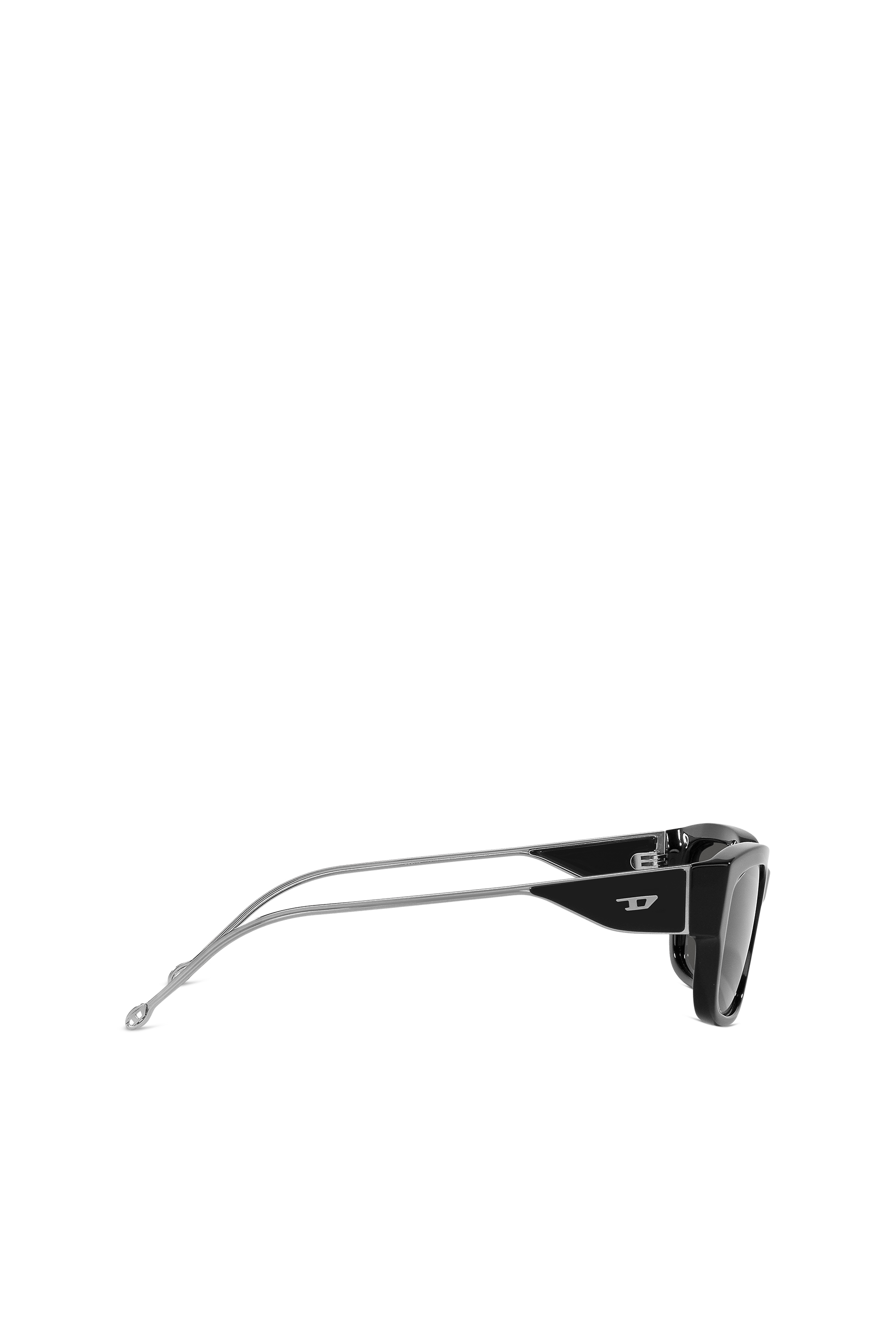 Diesel - 0DL2002 SIZE 56, Unisex's Rectangle sunglasses in Black/Silver - 4