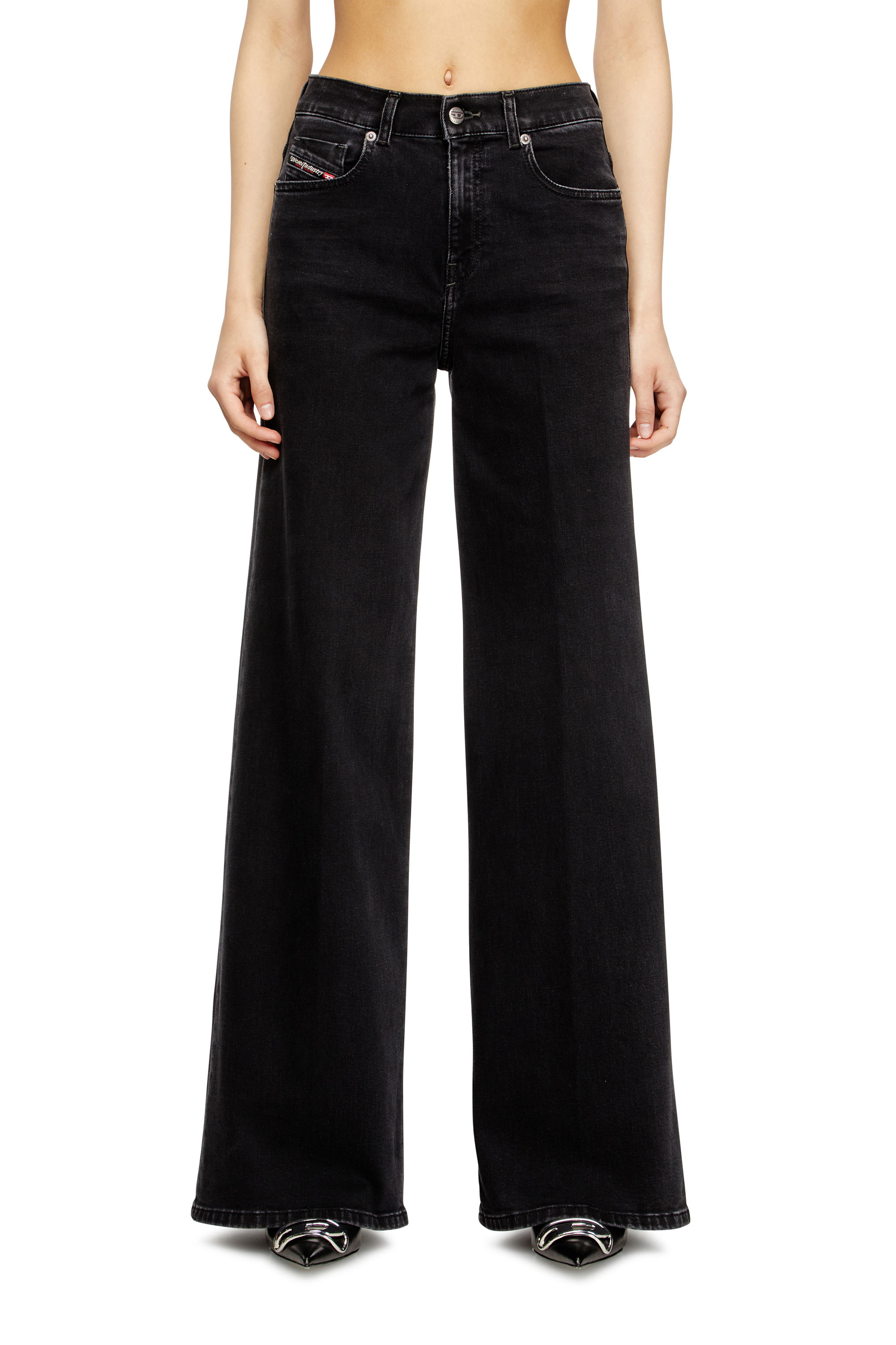 Diesel - Woman's Flare Jeans 1978 D-Akemi 09M69, Black/Dark grey - 1