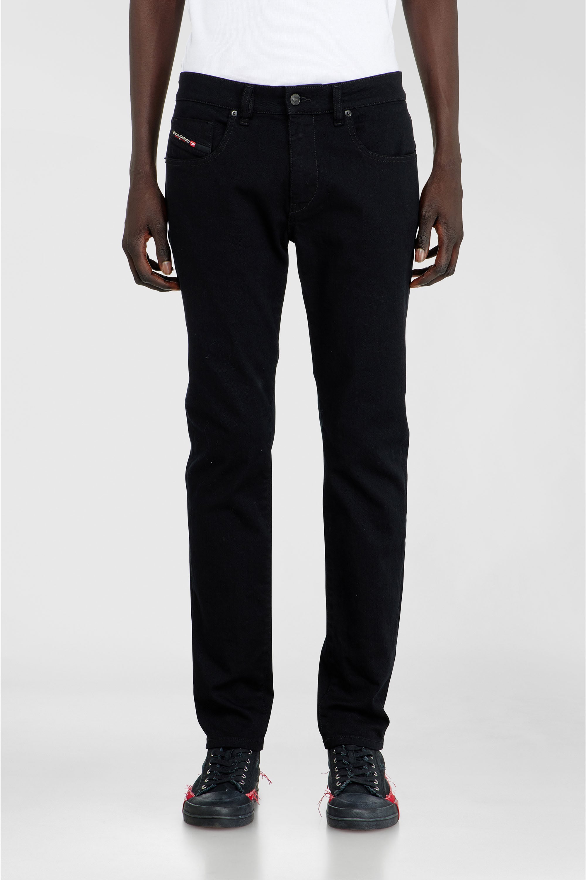 Diesel - Man's Slim Jeans 2019 D-Strukt 069YP, Black/Dark grey - 4