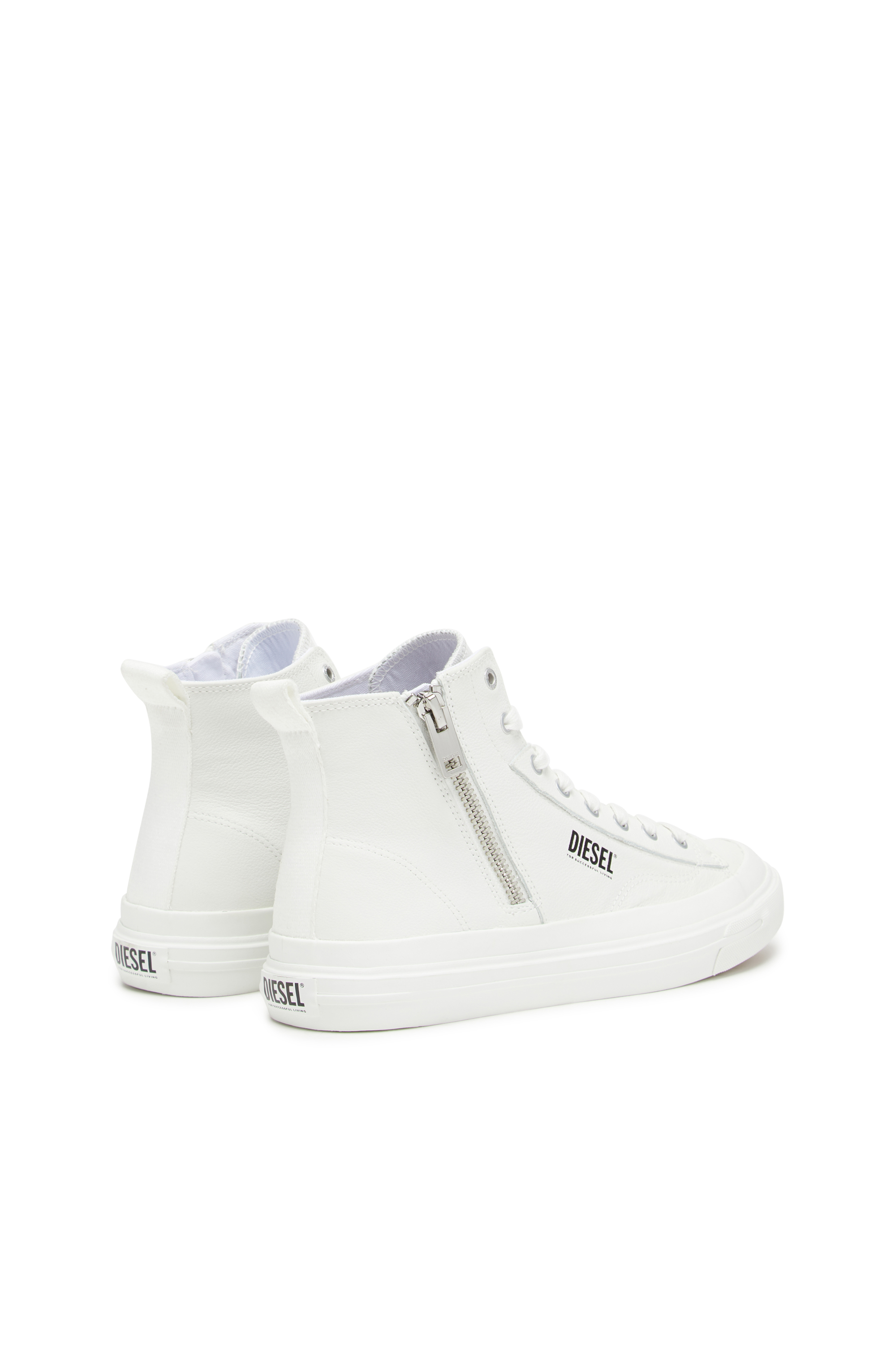 Diesel - S-ATHOS DV MID, Man's S-Athos Dv Mid - High-top sneakers with side zip in White - 4