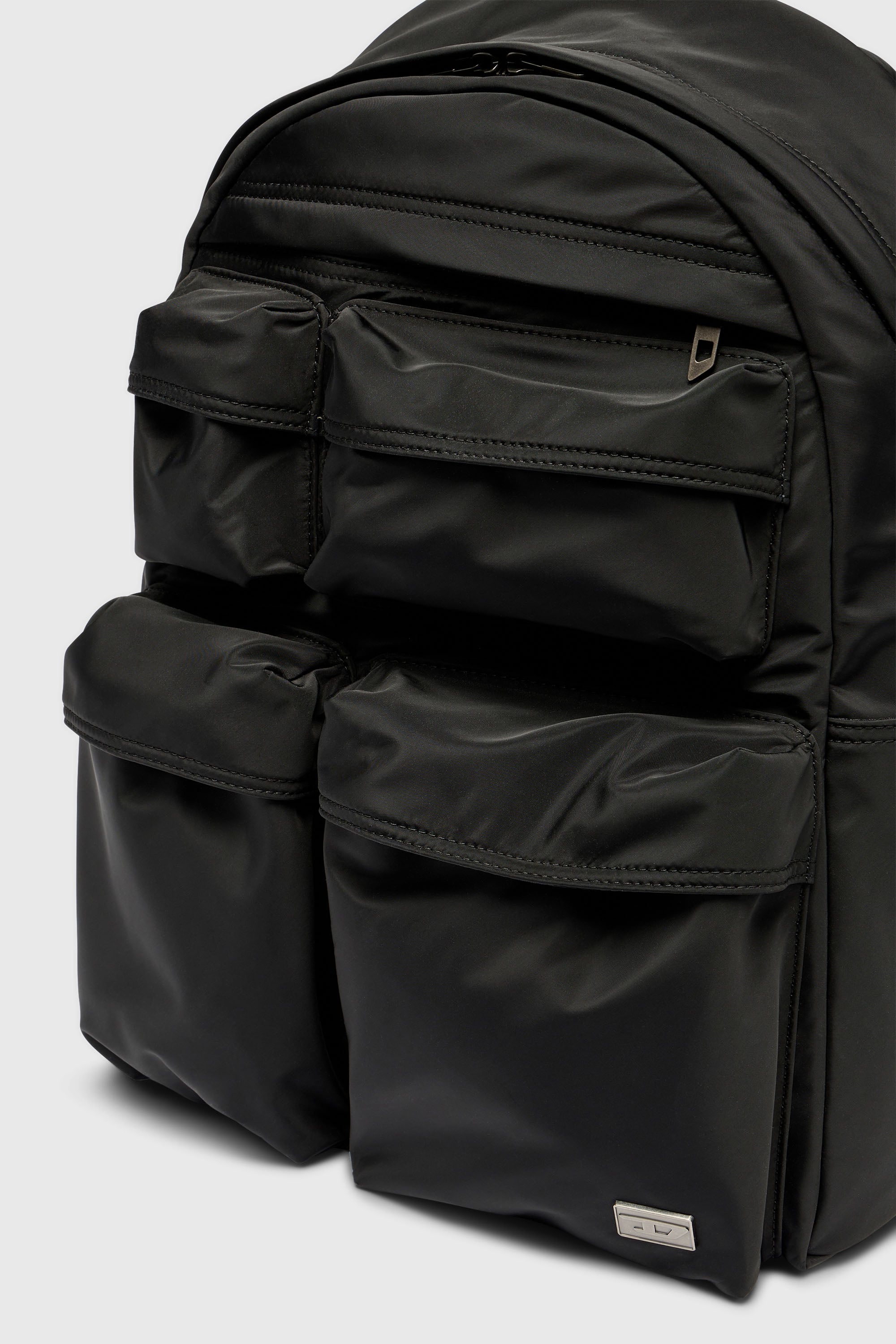Diesel - MULTI-PKTS BACKPACK X, Unisex's Multi-Pkts-Multipocket backpack in utilitarian shell in Black - 6