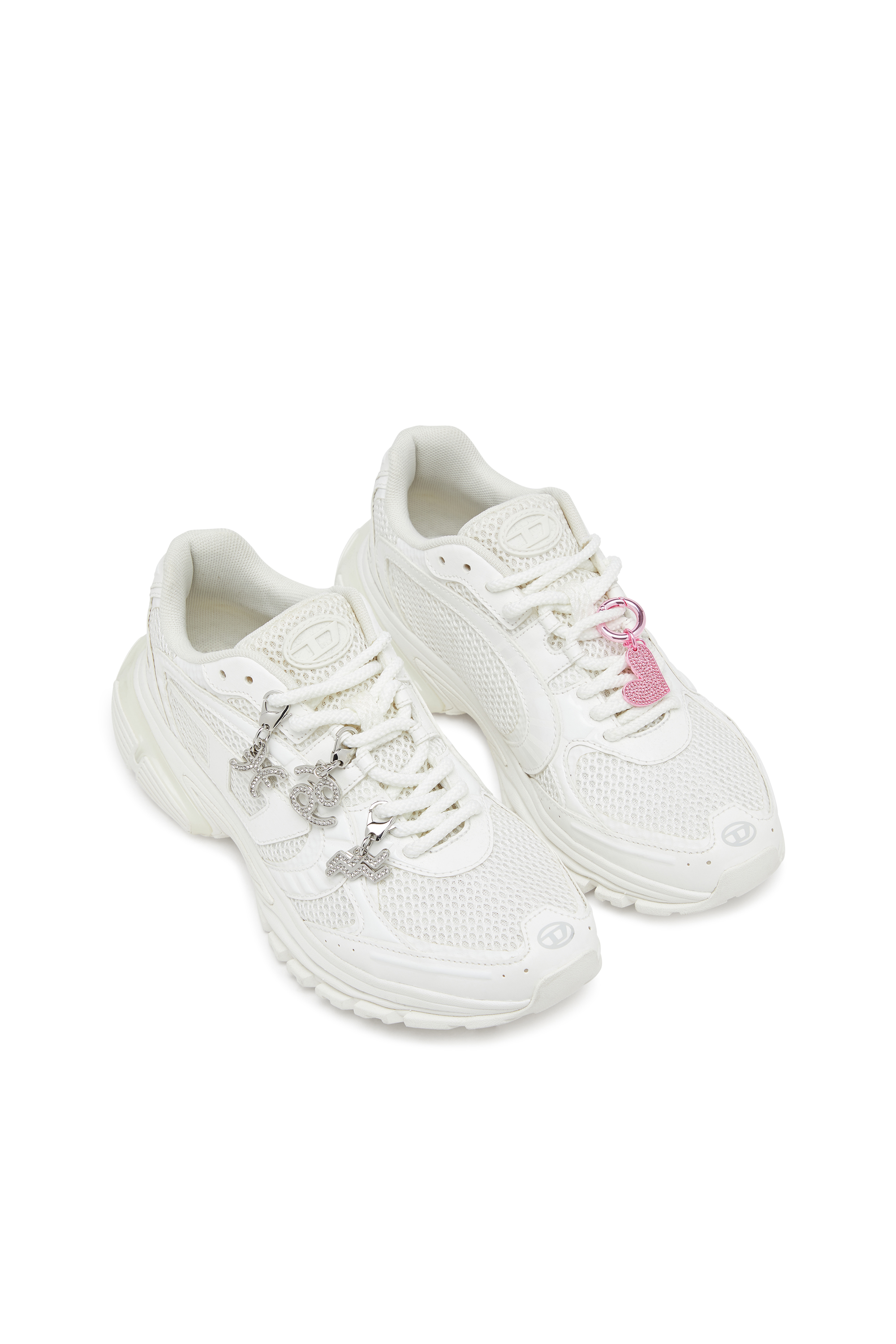 Diesel - S-PRO-V-DENSE LOW W, Woman's S-Pro-V-Dense-Monochrome mesh sneakers with Oval D logo in White - 7