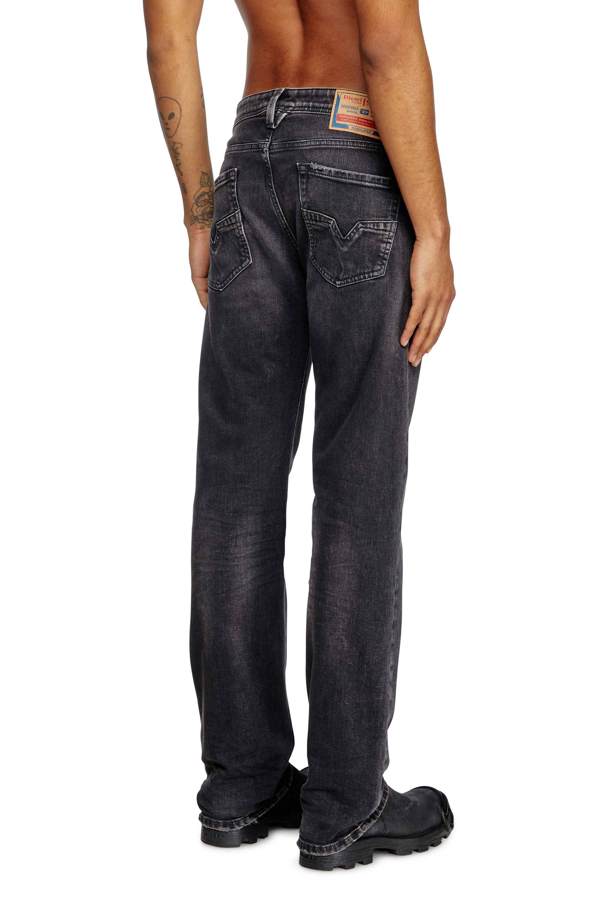 Diesel - Man's Regular Jeans 1985 Larkee 09K51, Black/Dark grey - 3