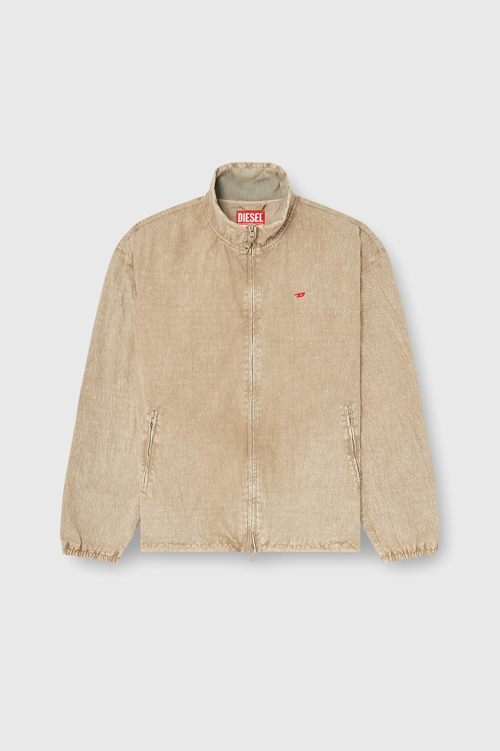 Diesel - J-CORSE-PLBH, Man's Treated taslan jacket with treated finish in Beige - 2