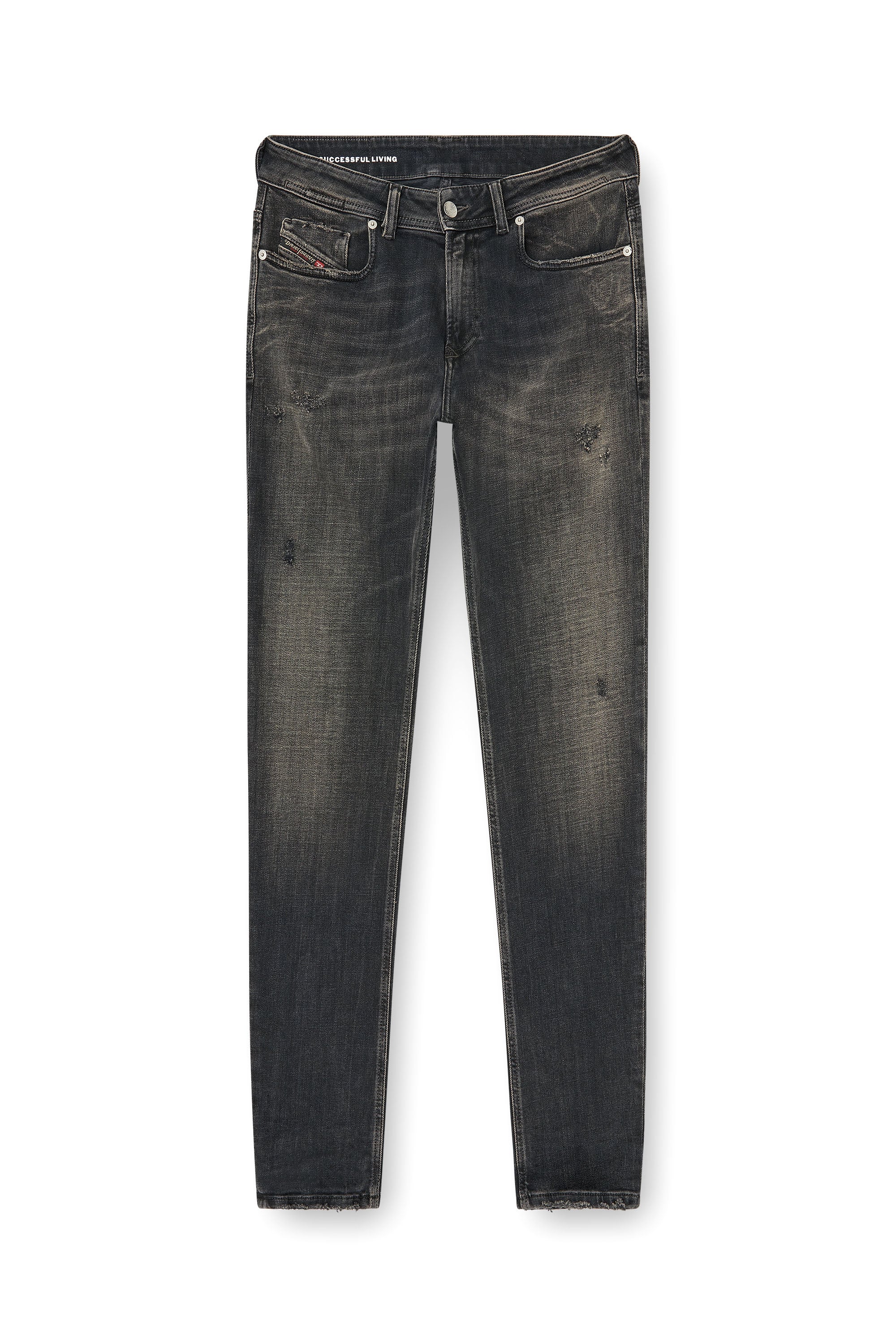 Diesel - Man's Skinny Jeans 1979 Sleenker 09P77, Black/Dark grey - 3