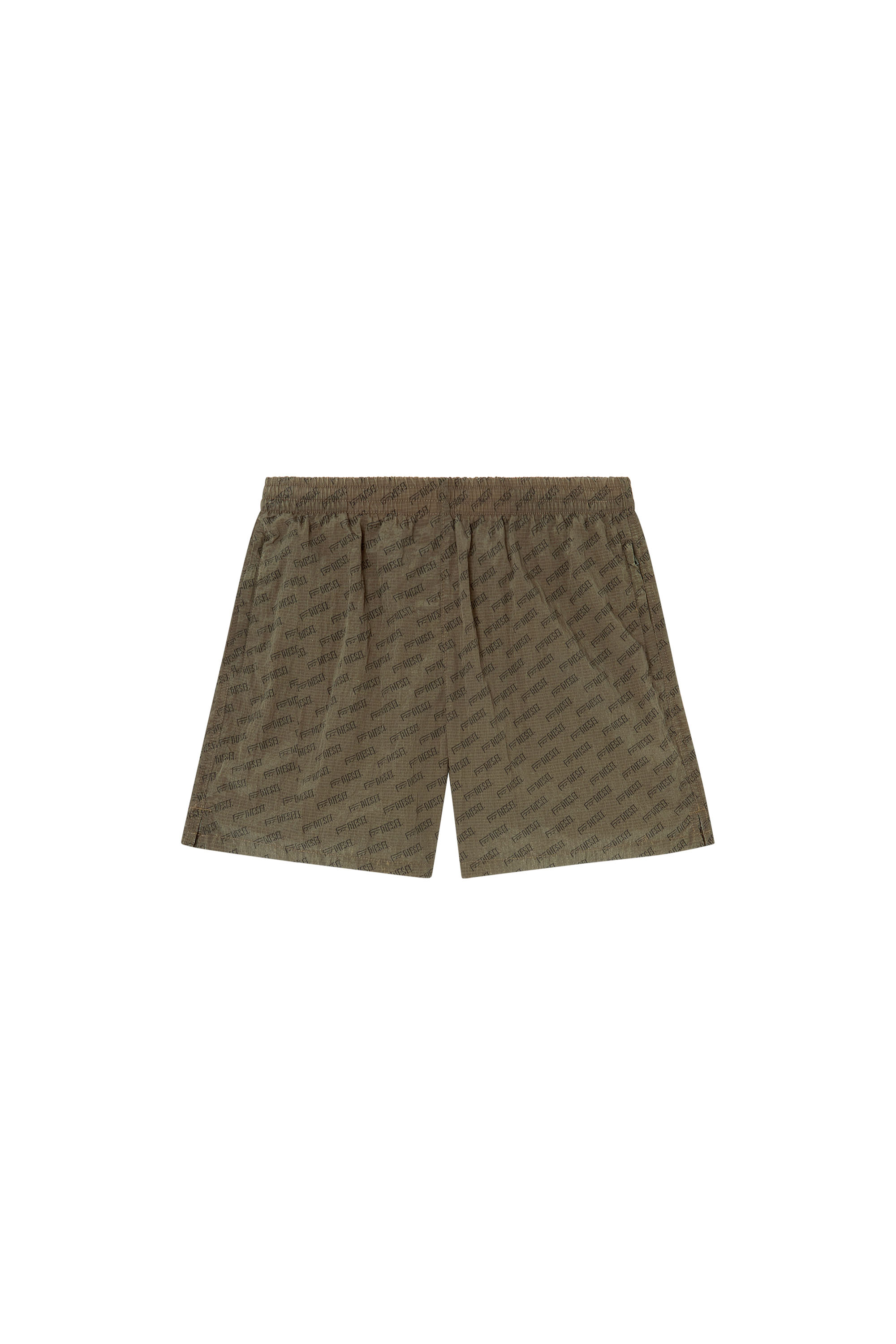 Diesel - DANIEL-41-MONO-UTLT, Man's Mid-length swim shorts with all-over logo in Brown - 4