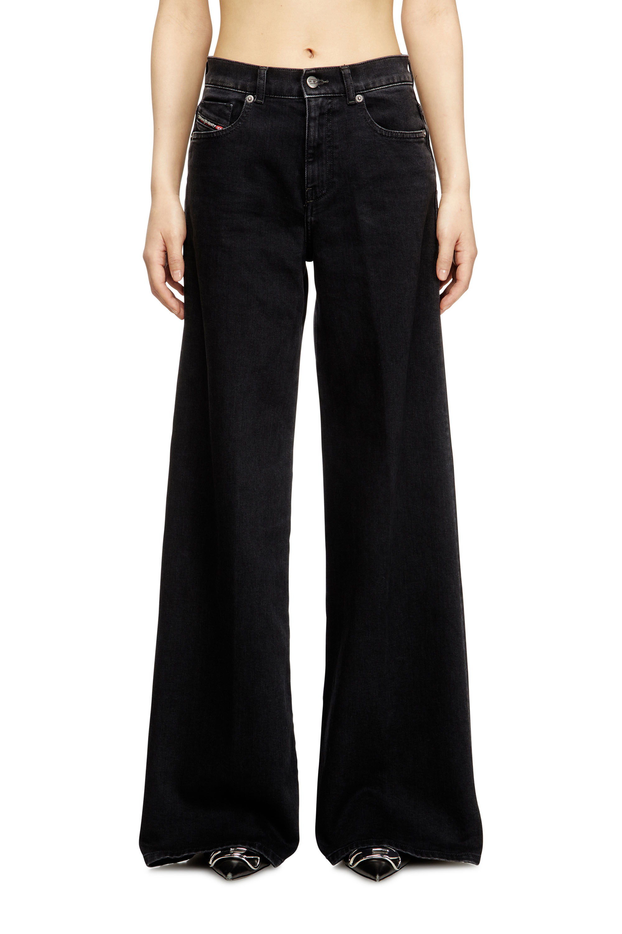 Diesel - Woman's Flare Jeans 1978 D-Akemi 09N89, Black/Dark grey - 1