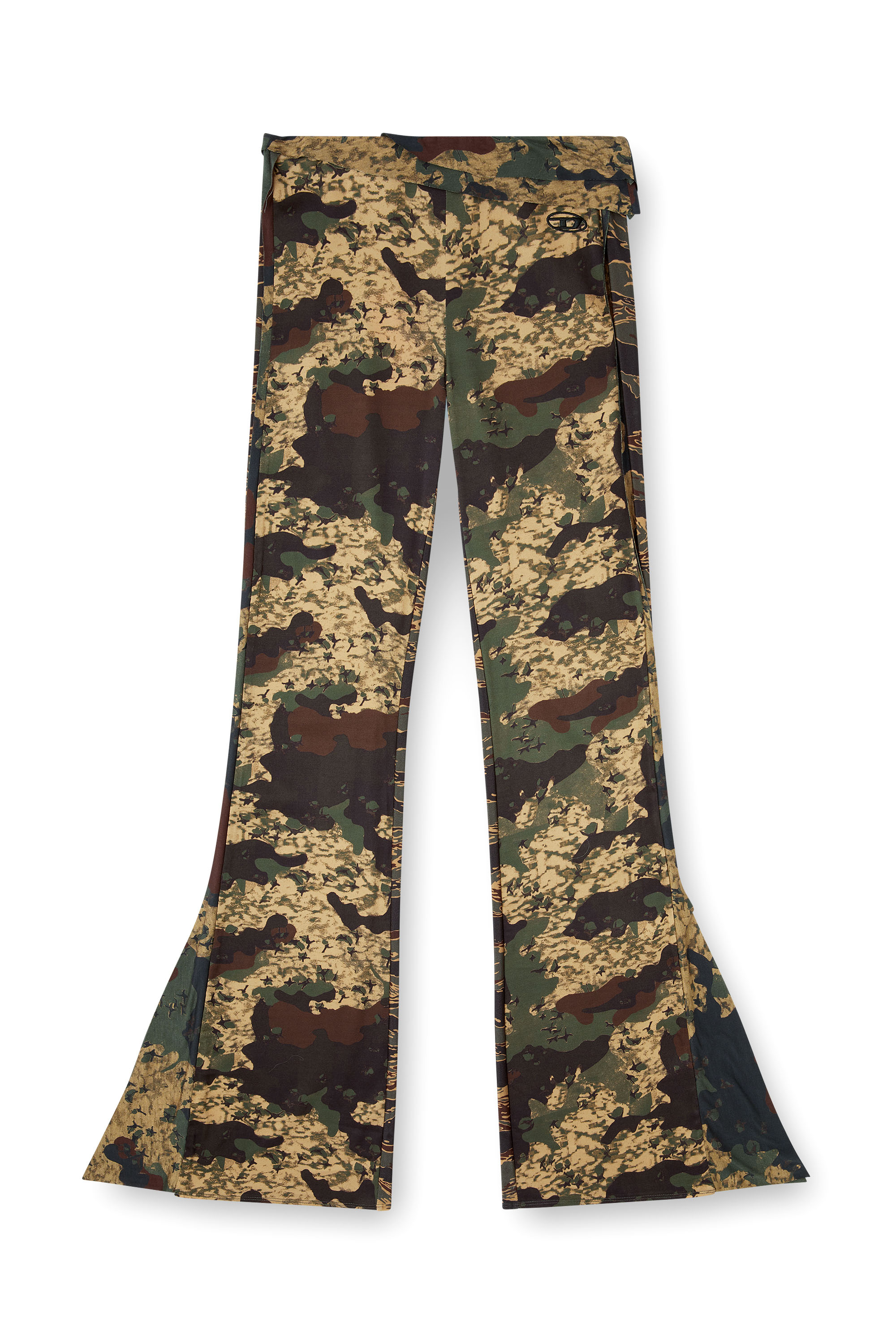 Diesel - P-AFFAL, Woman's Jazz pants with mixed camo prints in Military Green - 3