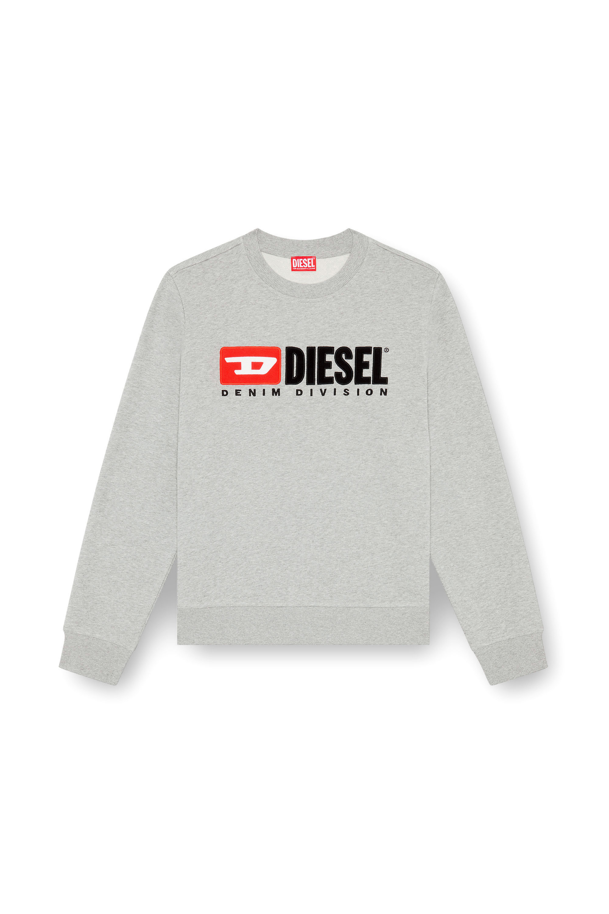 Diesel - S-BOXT-DIV, Man's Sweatshirt with Denim Division logo in Light Grey - 3