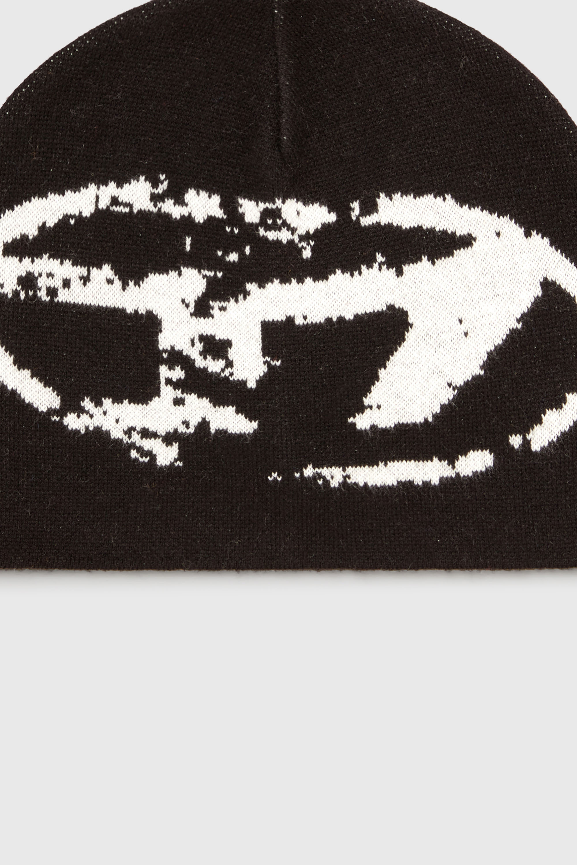 Diesel - K-APITAN, Unisex's Wool-blend beanie with Oval D logo in Black - 3