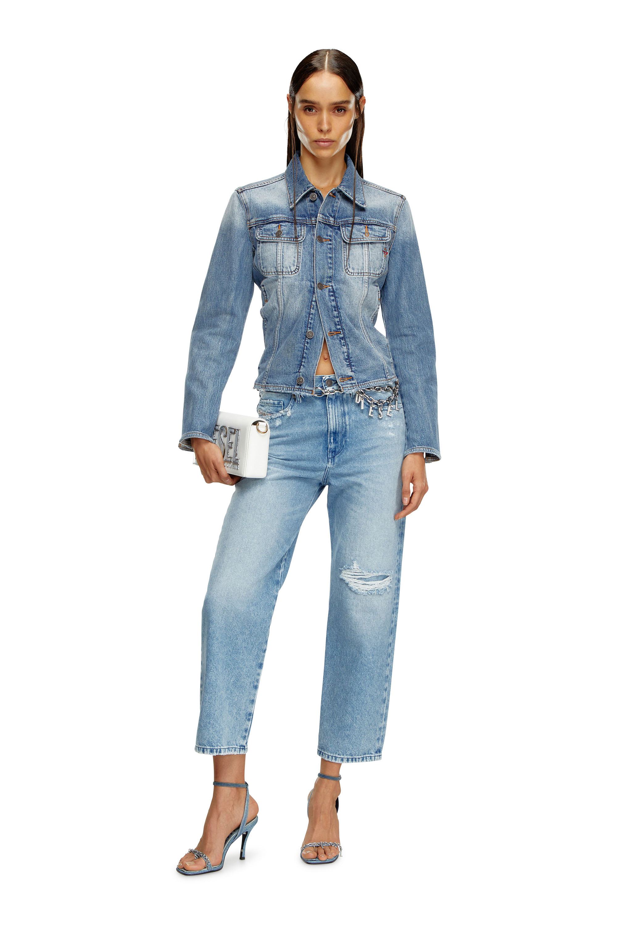 Diesel - Woman Boyfriend Jeans 2016 D-Air 09J80, Light Blue - Image 2