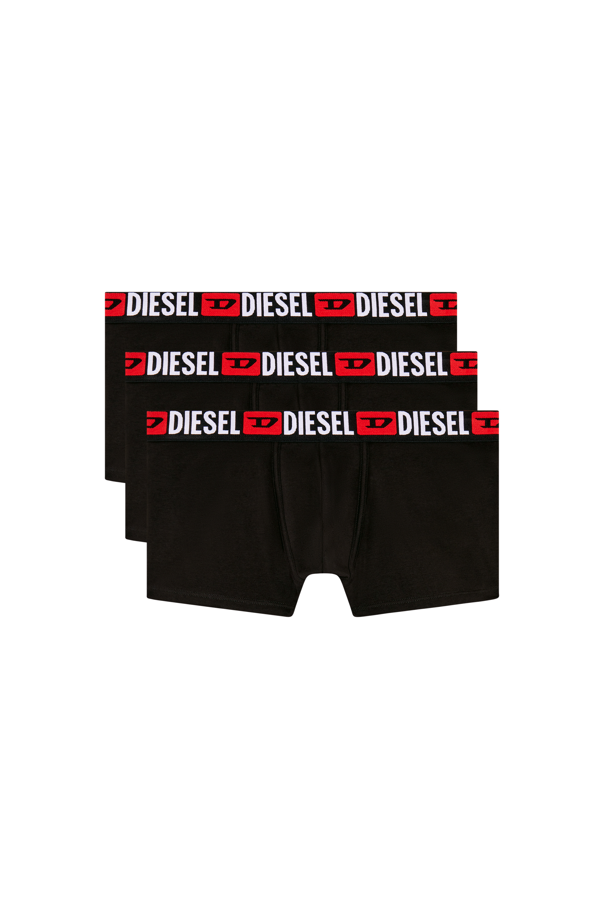 Diesel - UMBX-DAMIENTHREEPACK, Man's Three-pack of all-over logo waist boxers in Black - 2