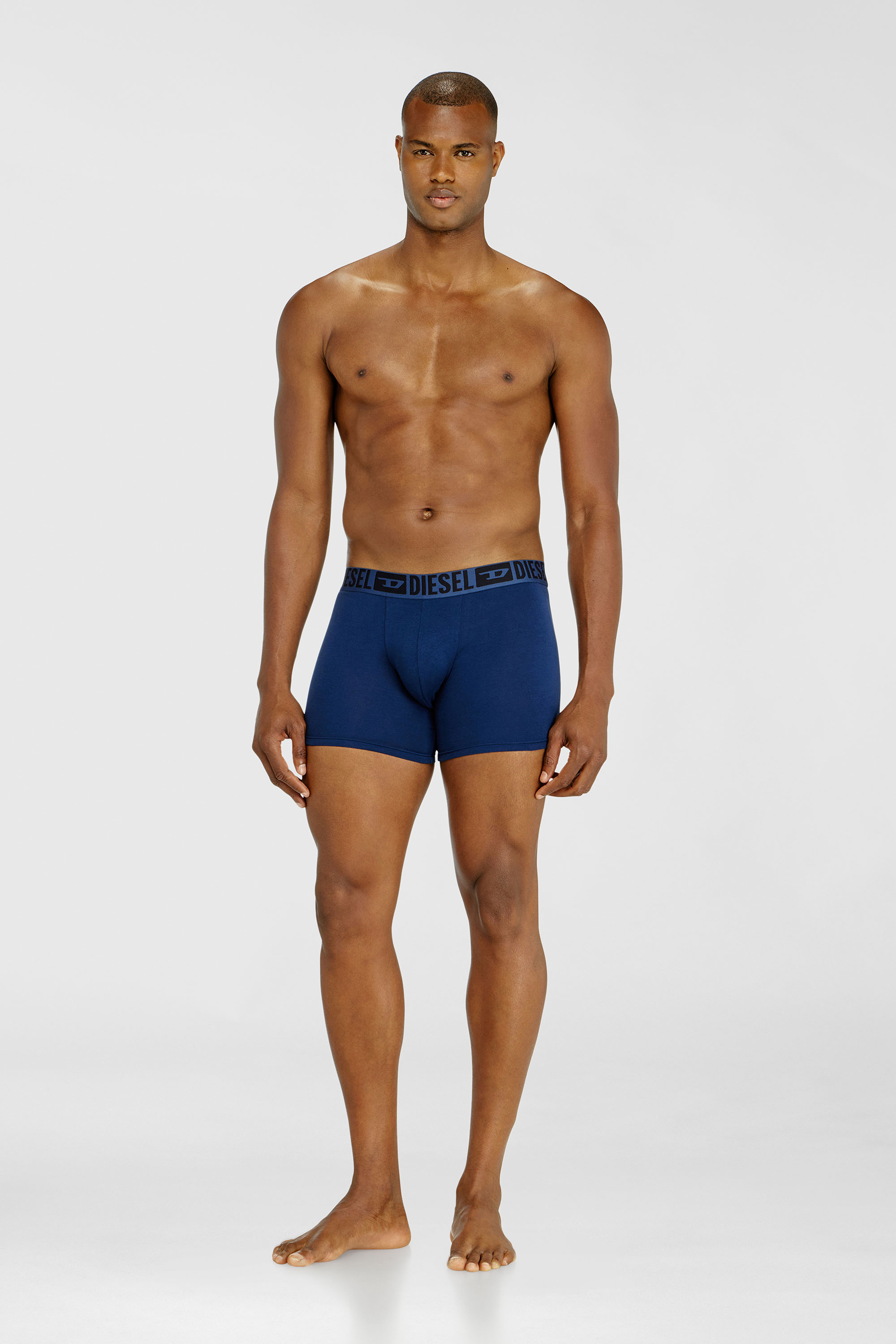 Diesel - SEBASTIAN-D-CORE-3PACK, Man's Three-pack boxer briefs in stretch cotton in Black/Blue - 2