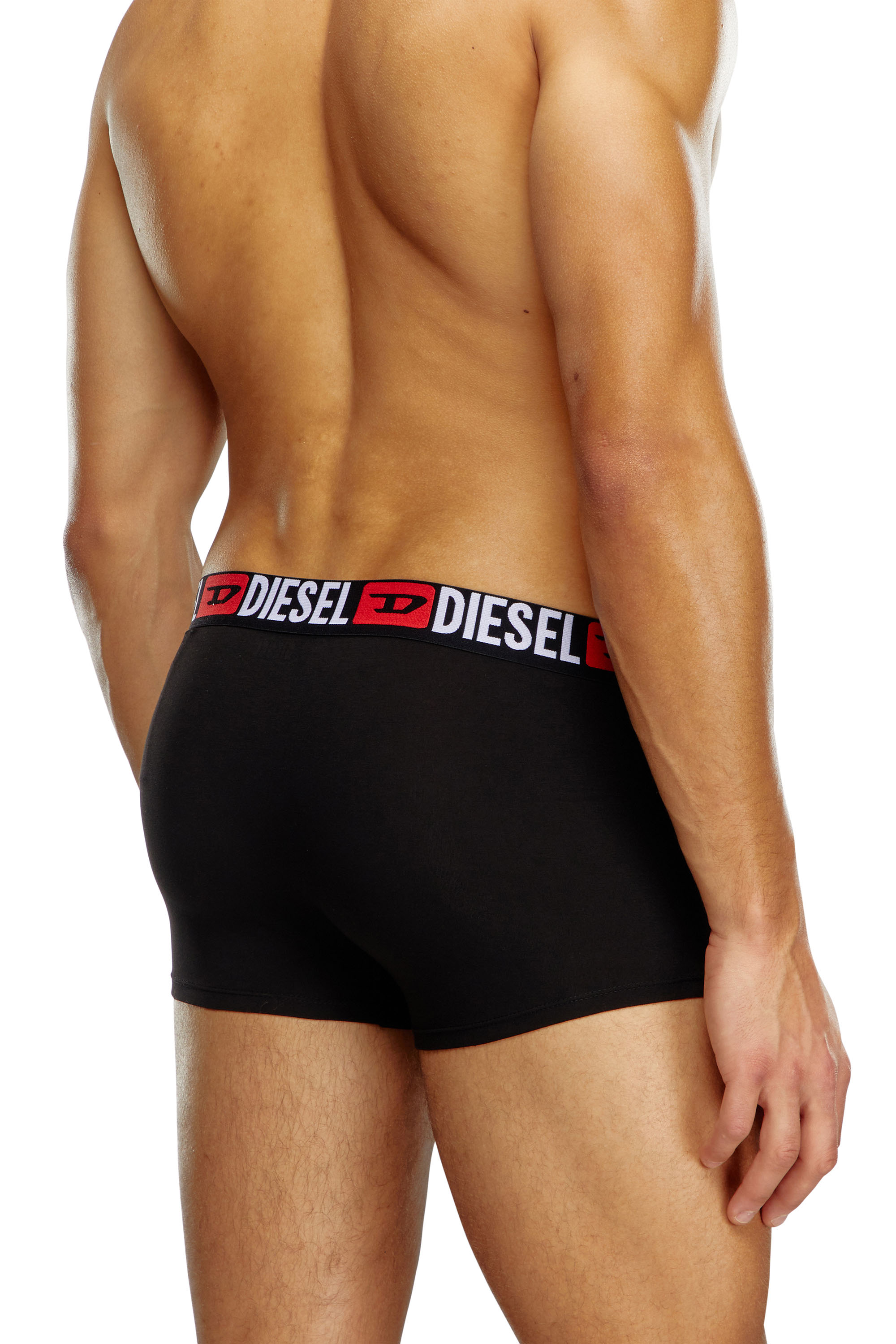 Diesel - UMBX-DAMIENTHREEPACK, Man's Three-pack of all-over logo waist boxers in Black - 3