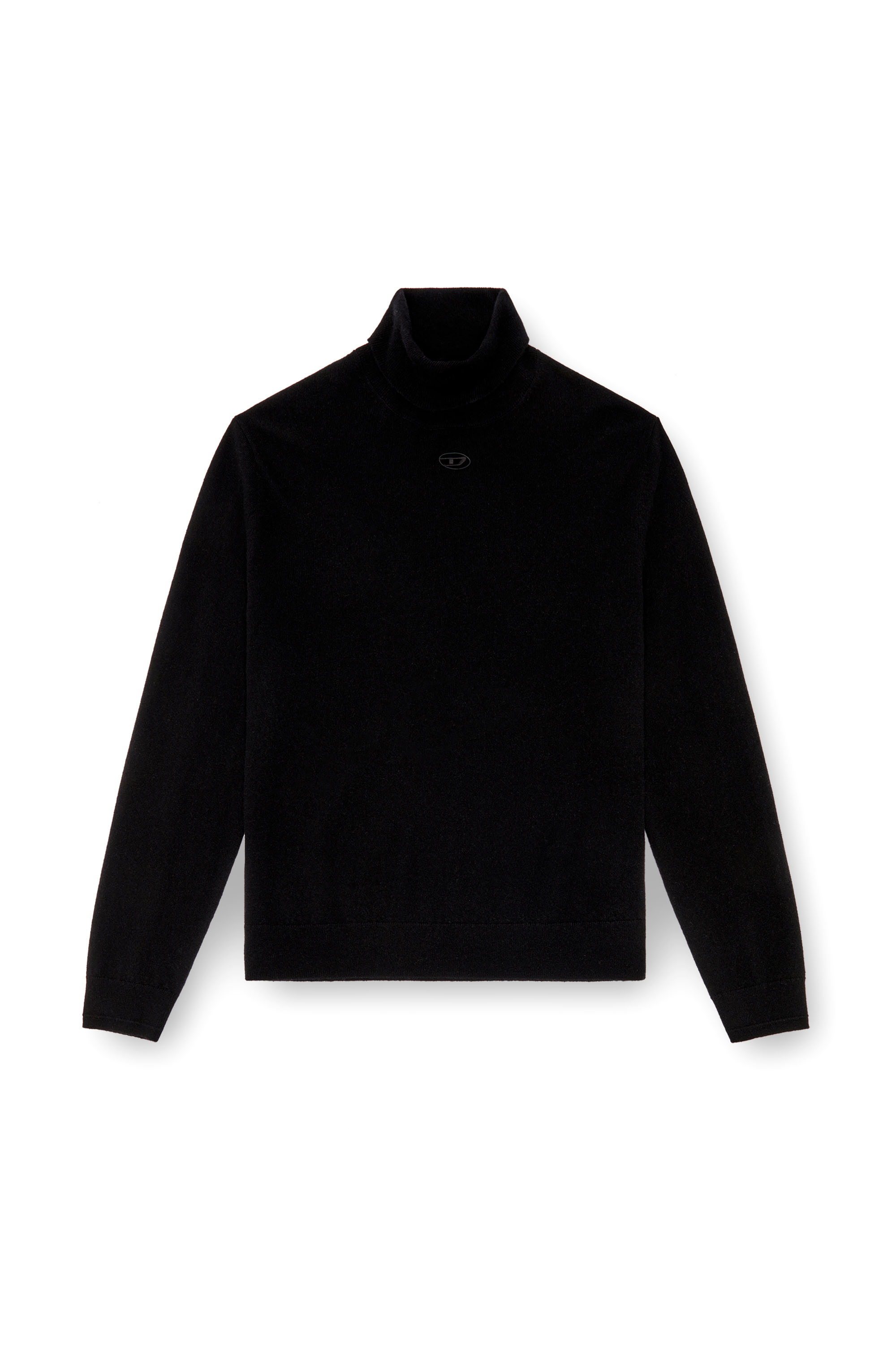 Diesel - K-VIERI-TN, Man's Turtleneck jumper in wool and cashmere in Black - 2