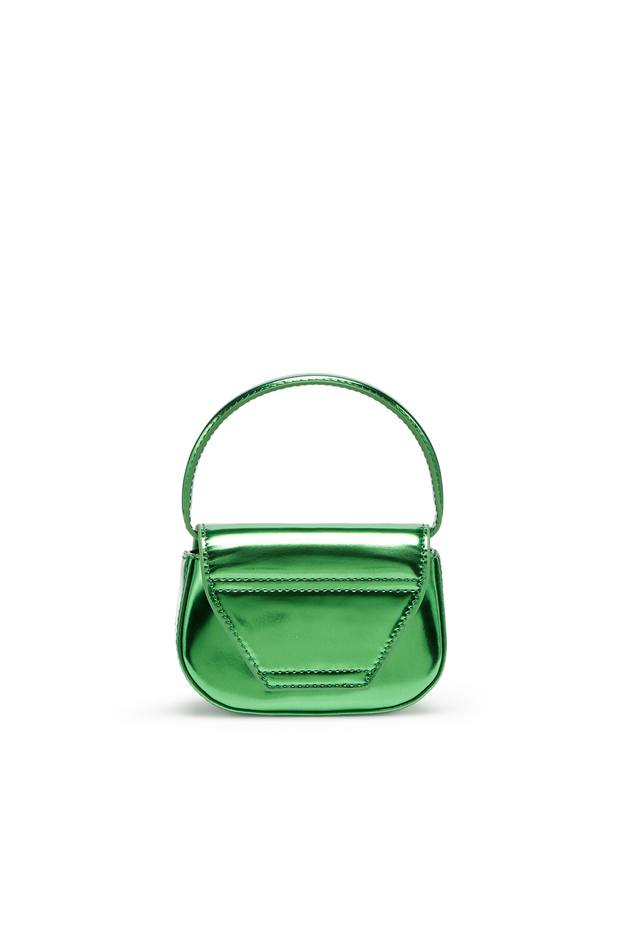 Diesel - 1DR-XS-S, Woman's 1DR-XS-S-Iconic mini bag in mirrored leather in Green - 2