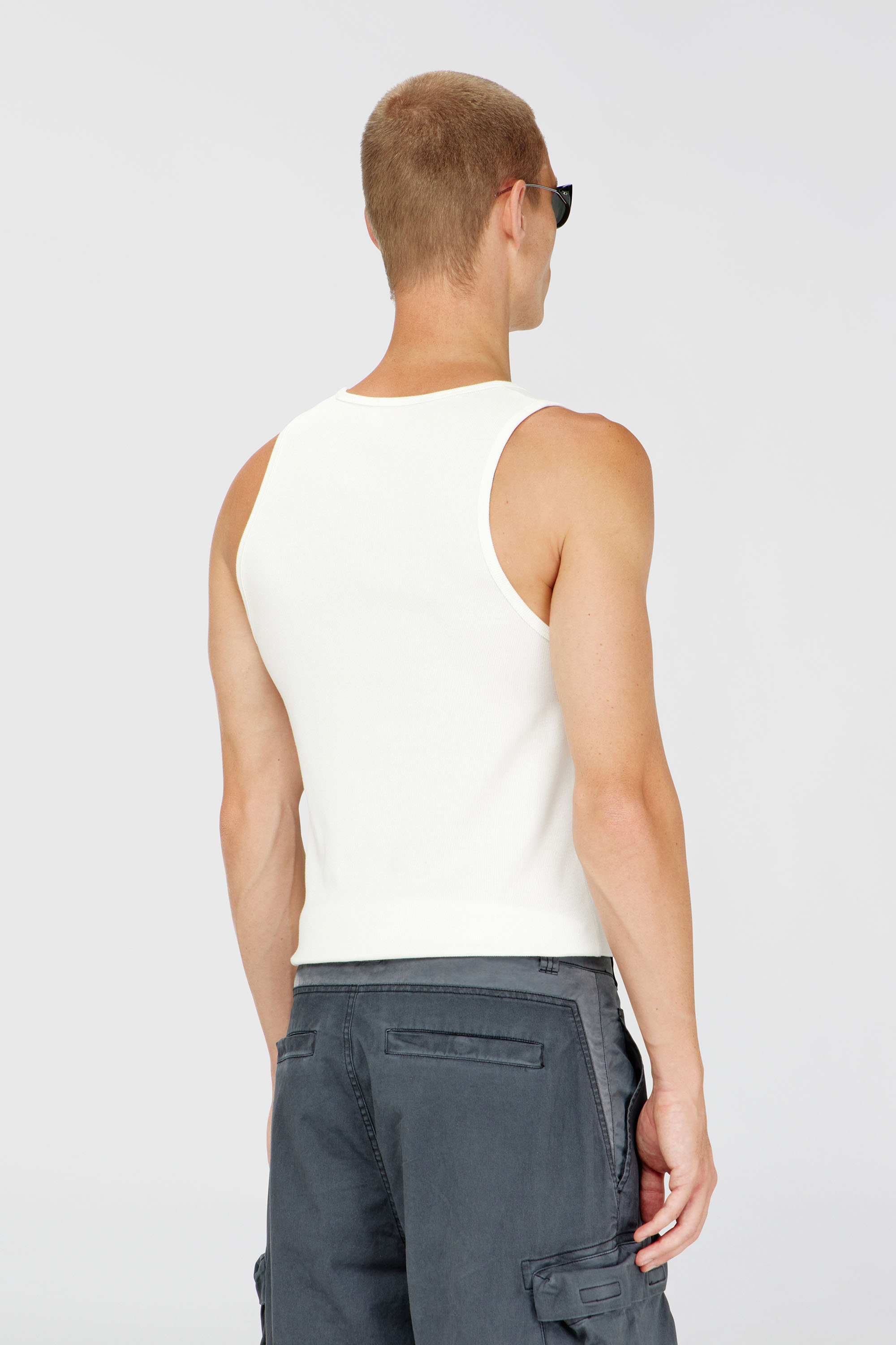 Diesel - T-LIFTY-IOD, Man's Cotton tank top with logo in White - 4