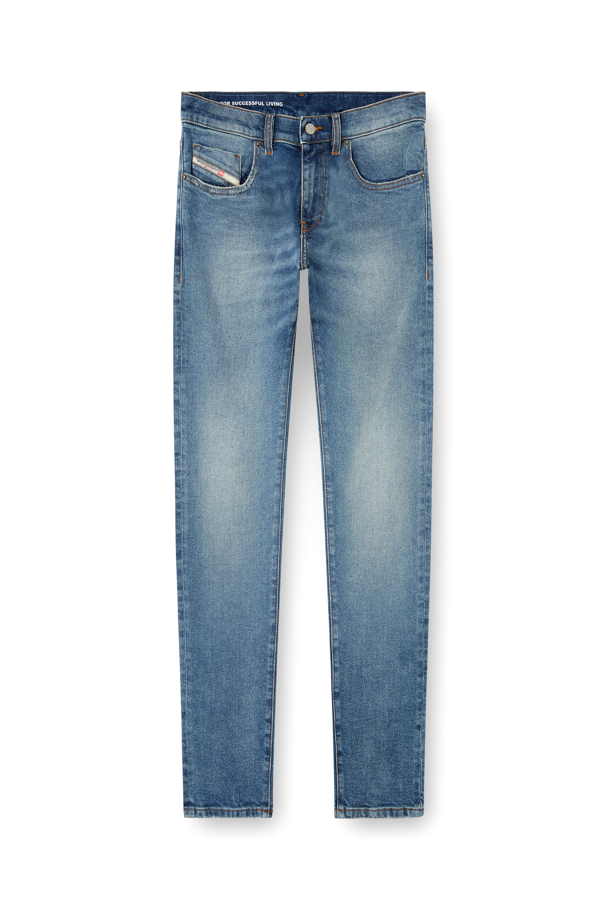Slim Jeans 2019 D-Strukt 0DBEF, Medium blue Diesel - Man's Slim Jeans 2019 D-Strukt 0DBEF, Medium blue - 2