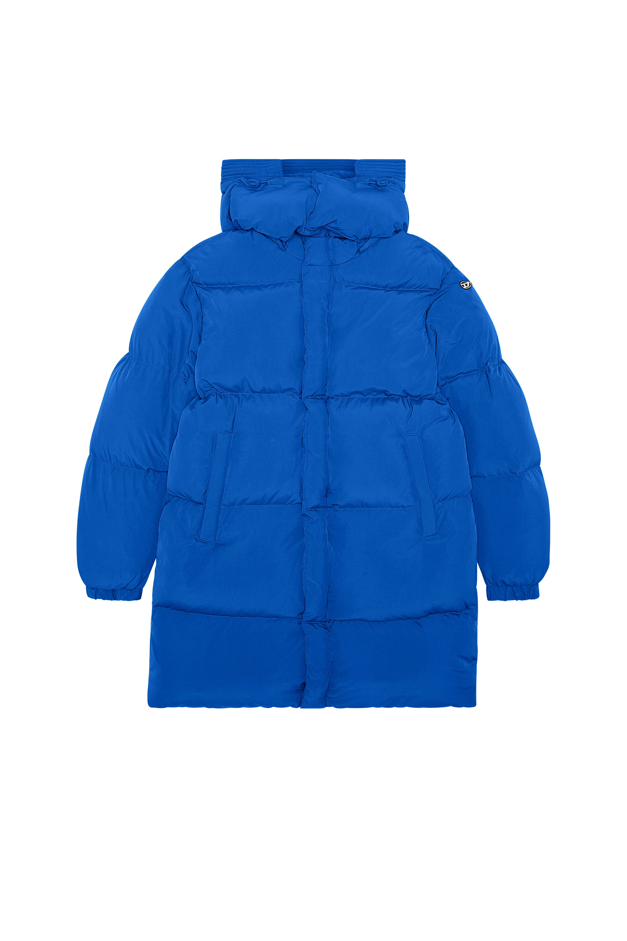 Diesel - W-ROLFYS-LONG, Man's Down coat with ViralOff® treatment in Blue - 2