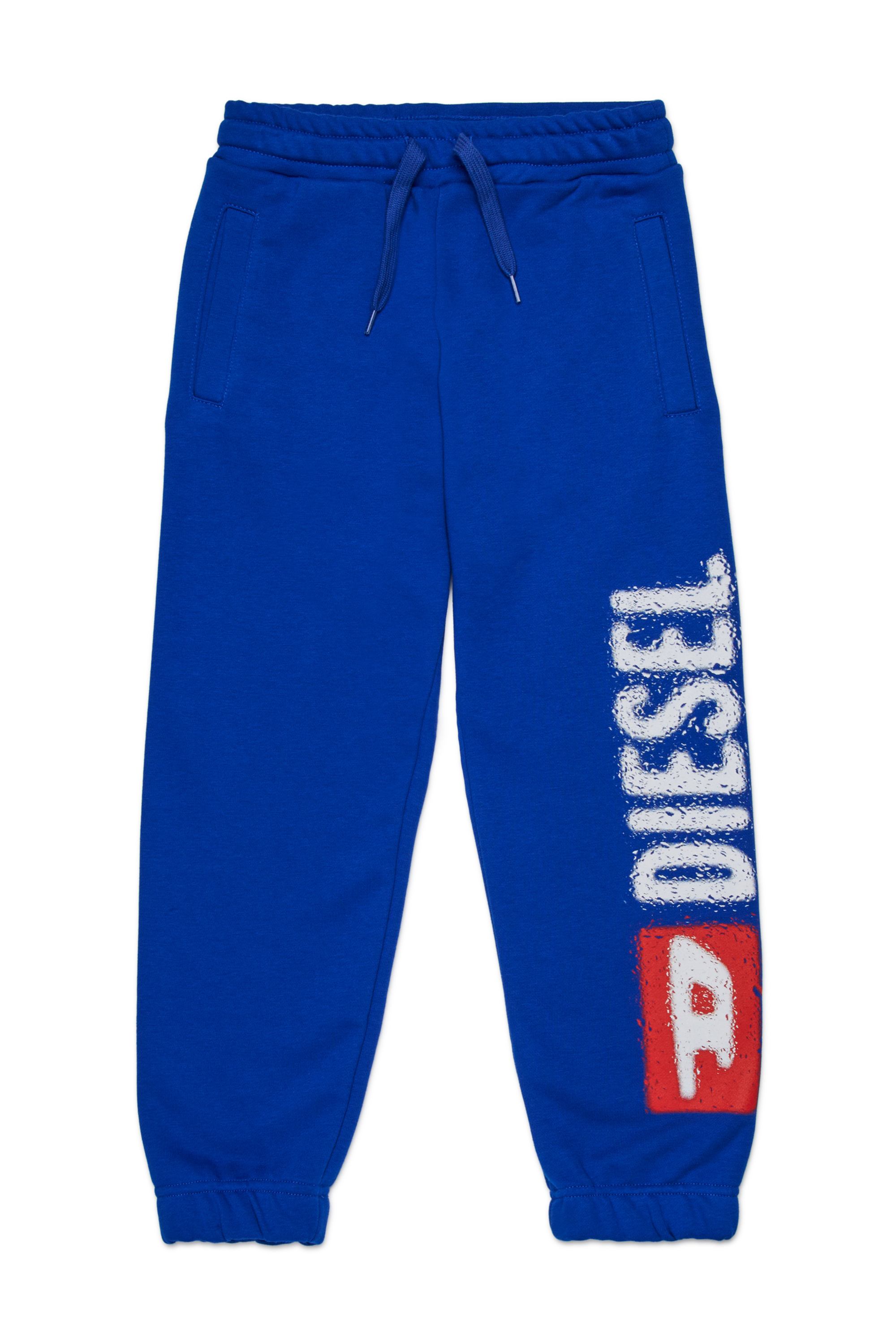 Diesel - PANTLI, Man's Cotton sweatpants with drawstring in Blue - 1