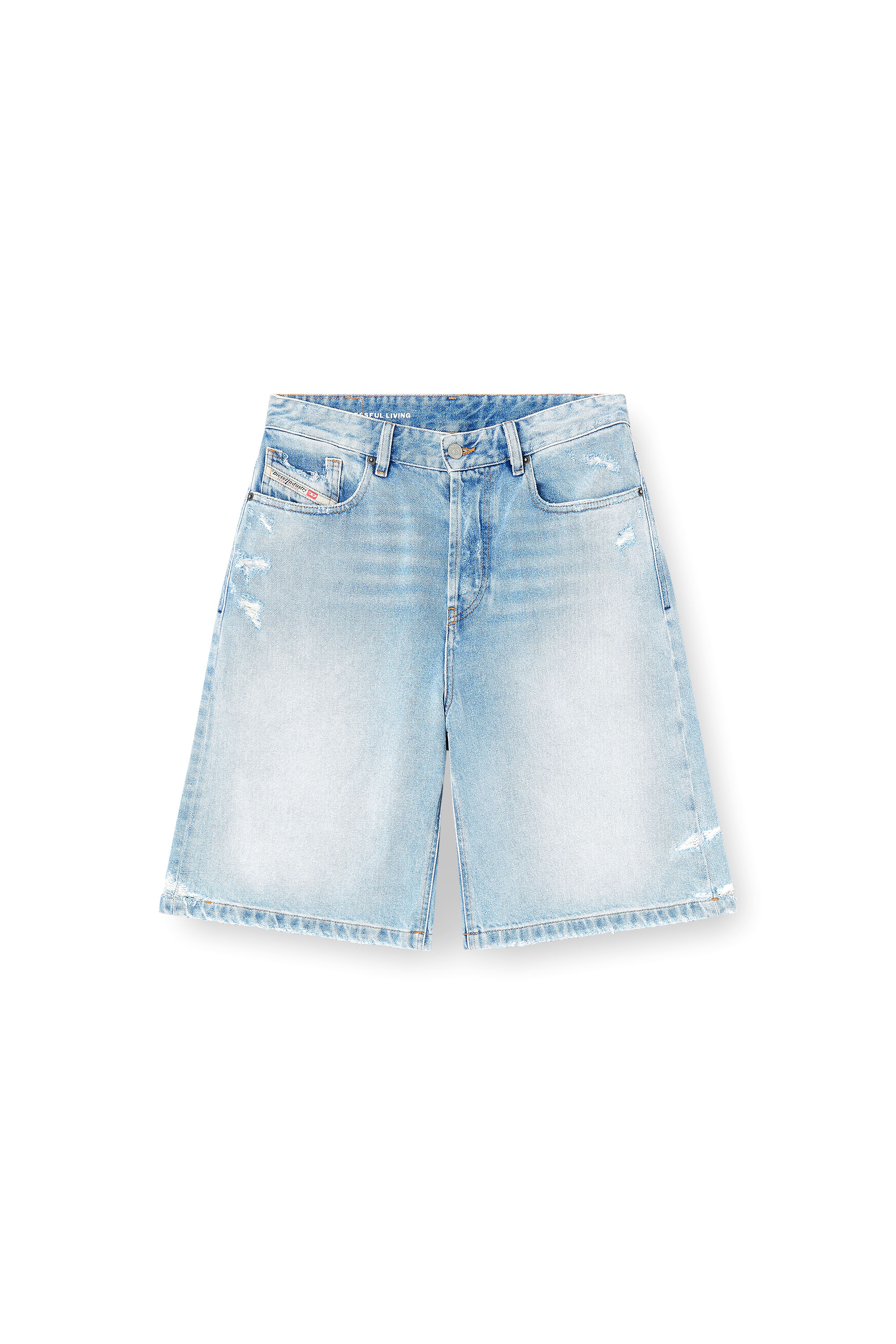 Diesel - DE-SIRE-SHORT, Woman's Shorts in destroyed denim in null - 3