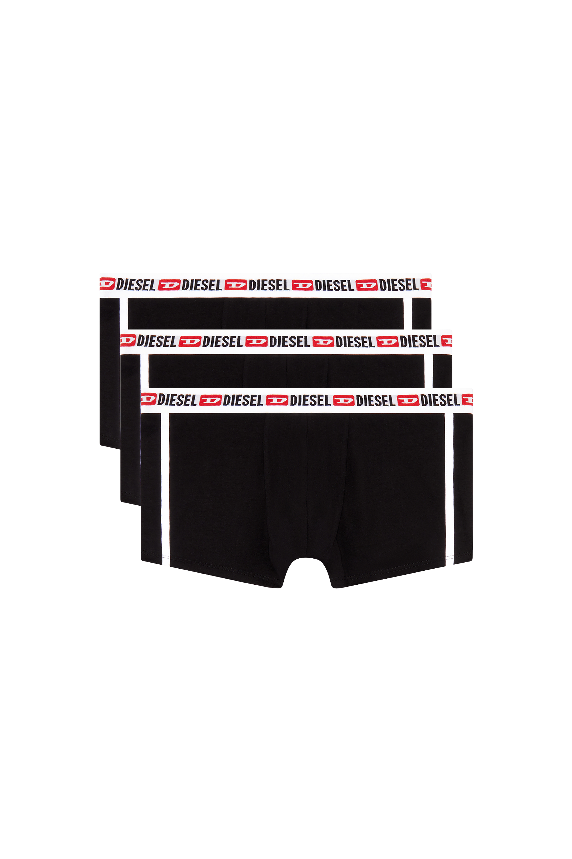 Diesel - UMBX-SHAWNTHREEPACK, Man's Three-pack boxer briefs with side band in Black - 1