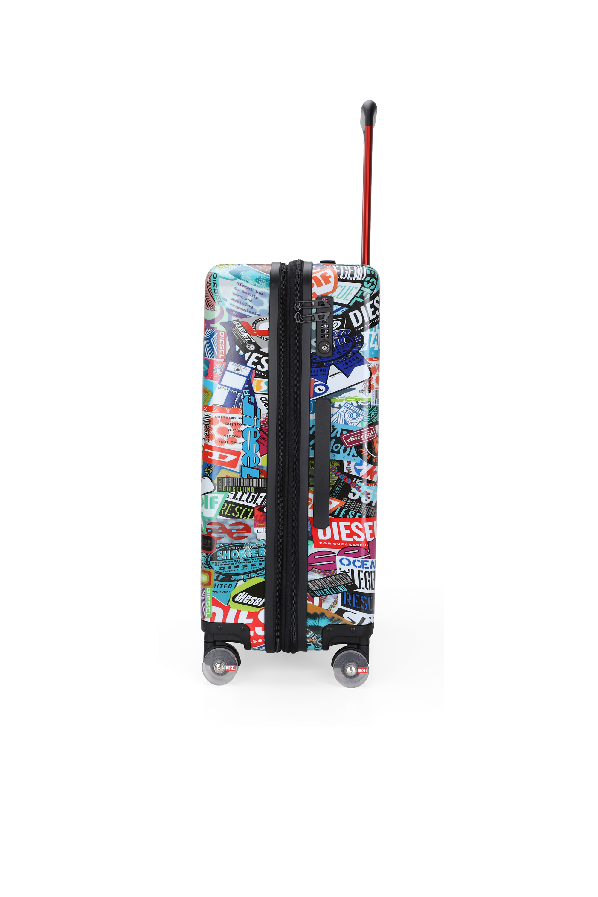 Diesel - DIESEL PC PRINTED TROLLEY-STICKERS- DSL0, Unisex's Sticker style suitcase size M in Multicolor - 4