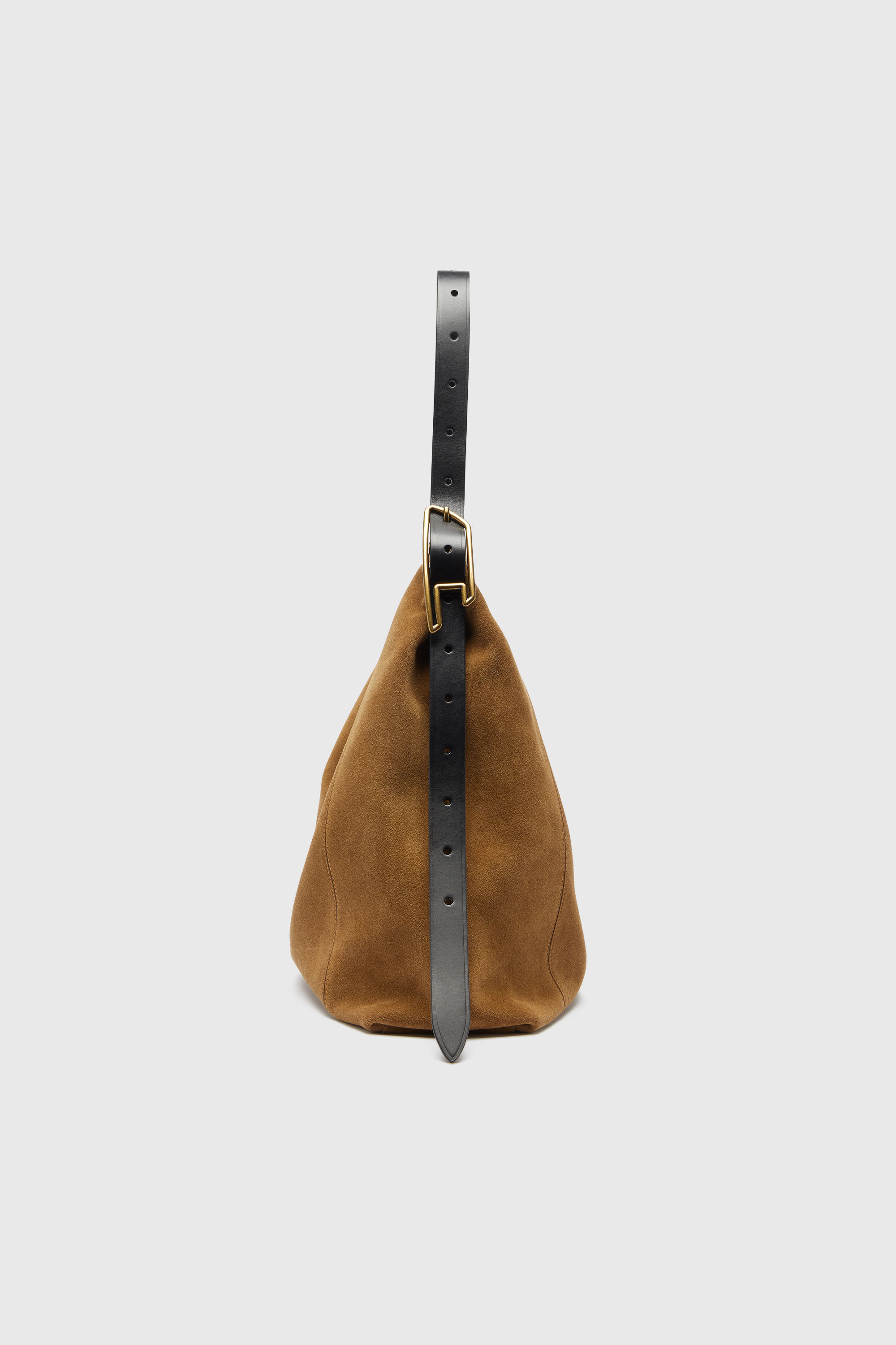 Diesel - D-LINE HOBO L, Woman's D-Line-Hobo bag in waxed suede in Light Brown - 5