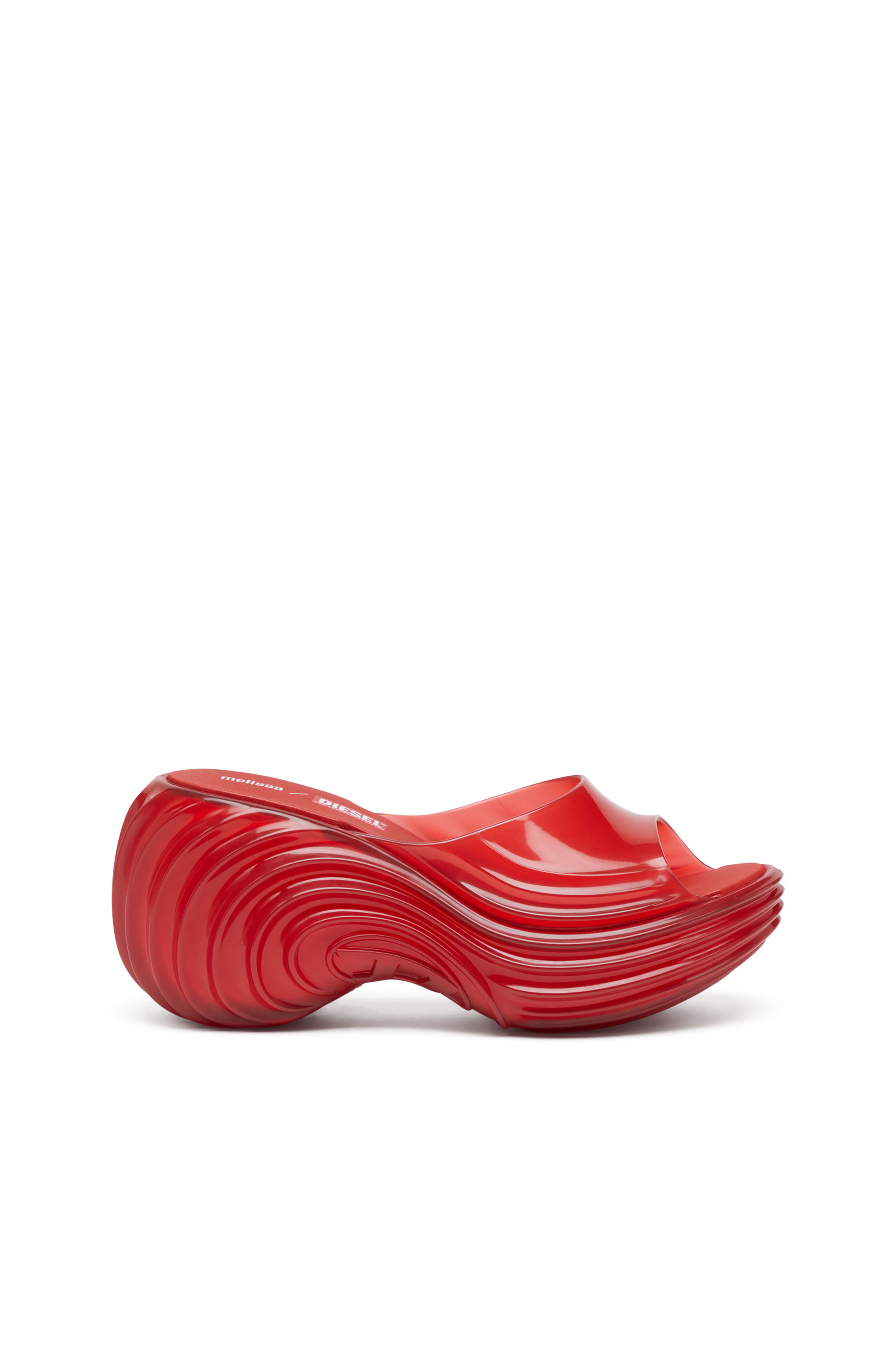 MELISSA QUANTUM PLATFORM, Red Diesel - MELISSA QUANTUM PLATFORM, Woman's Platform mule in Melflex® in Red - 1