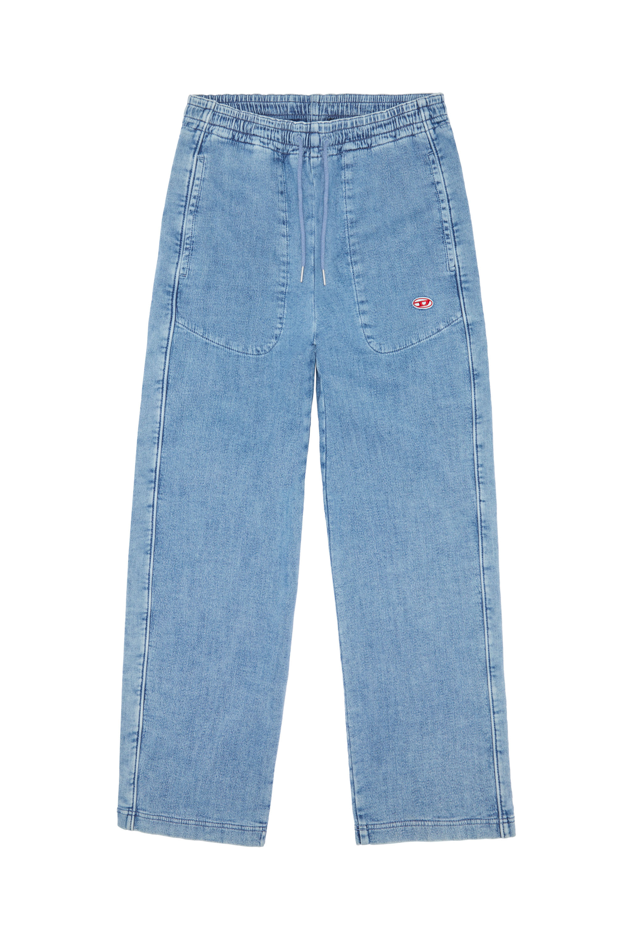 Diesel - Straight D-Martians Track Denim 09D01, Light Blue - Image 6