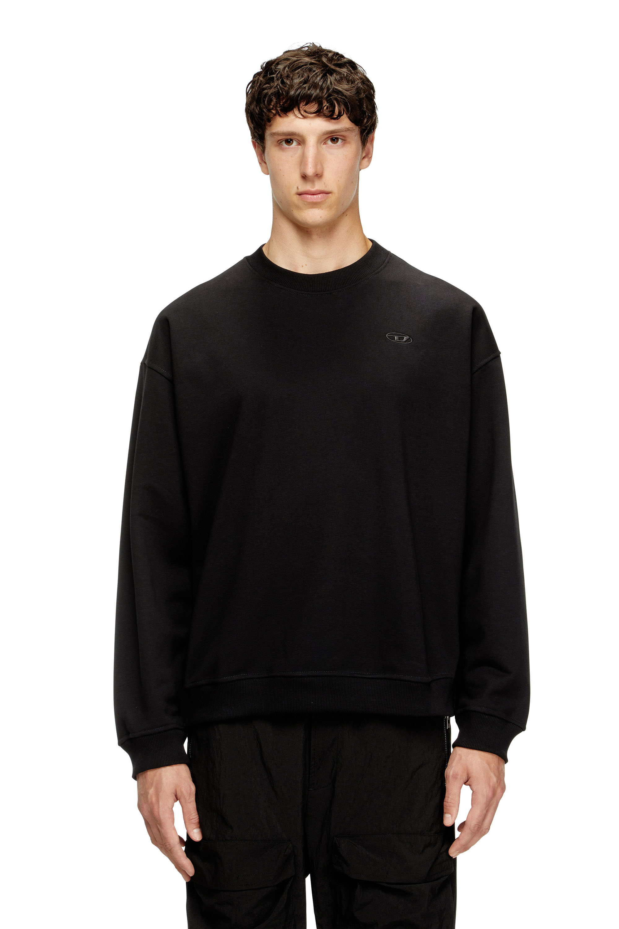 Diesel - S-BOXT-T2, Man's Sweatshirt with Oval D logo in Black - 1