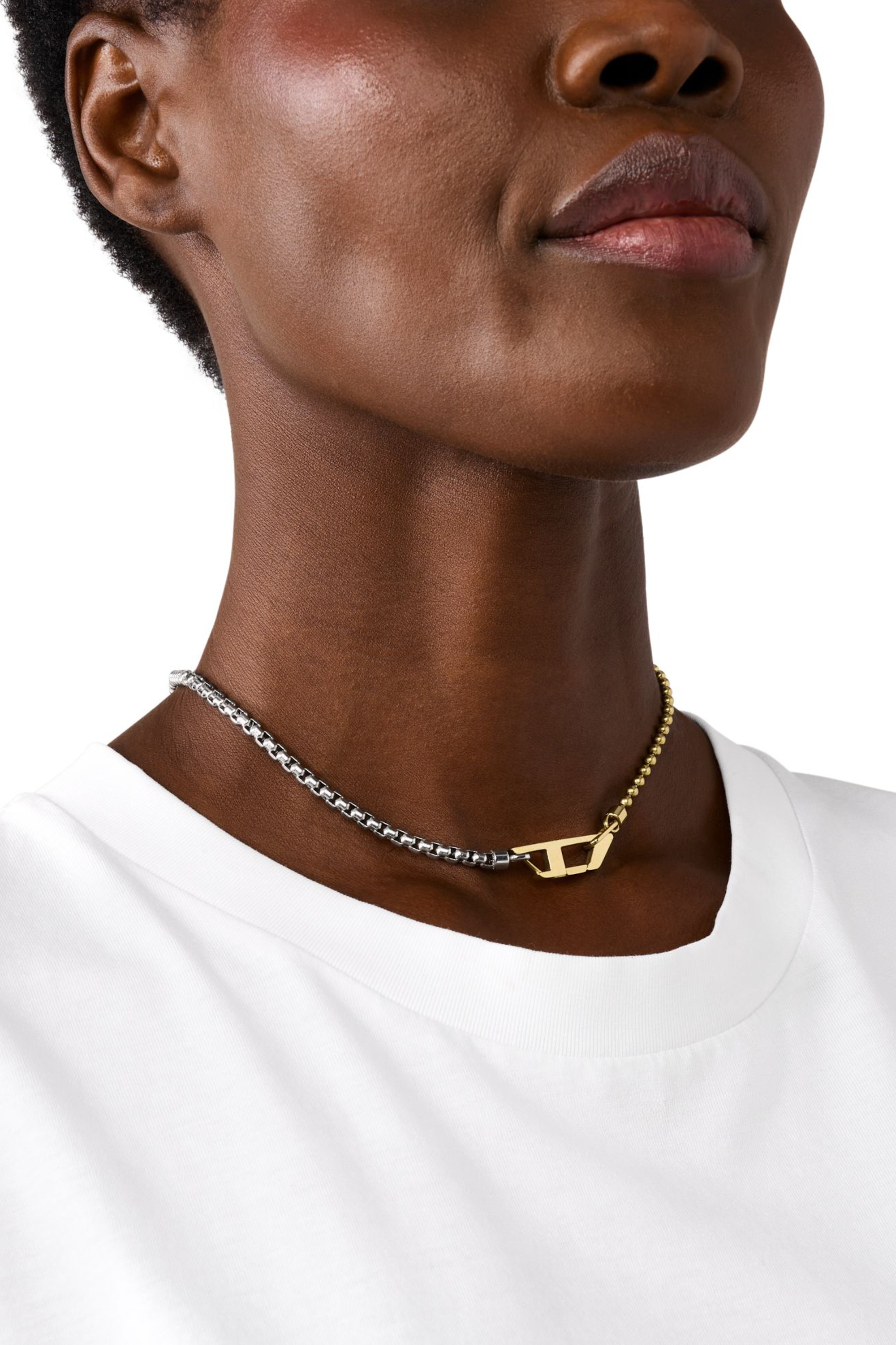 Diesel - DX1570931 JEWEL, Unisex's Two-Tone Stainless Steel Chain Bracelet in Silver/Gold - 4